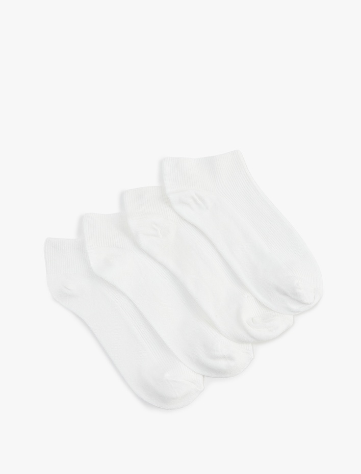 Kadın 4'lü Viskon Bambu Patik Çorap Seti