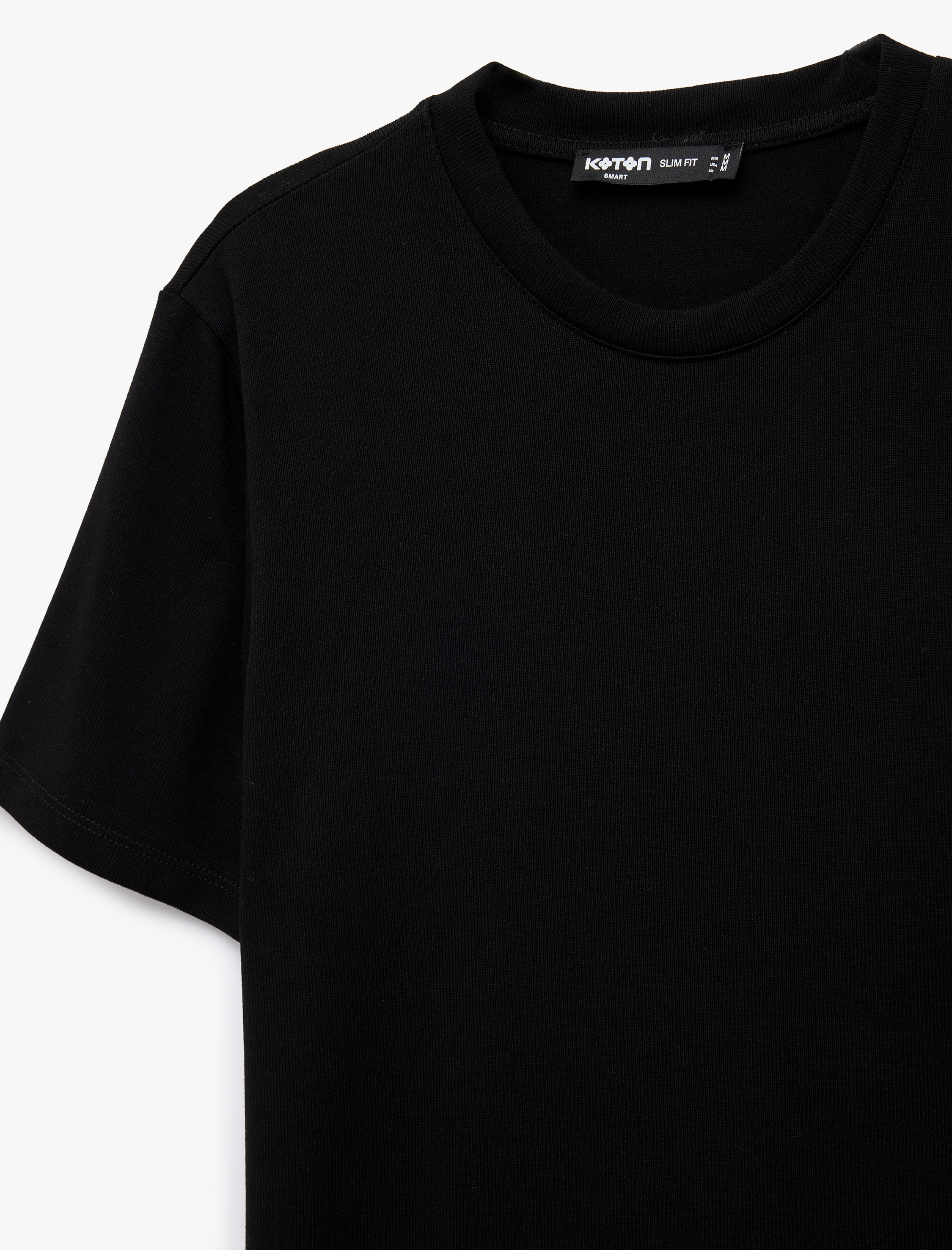   Bisiklet Yaka Viskon Karışımlı Kısa Kollu Basic Slim Fit Tişört