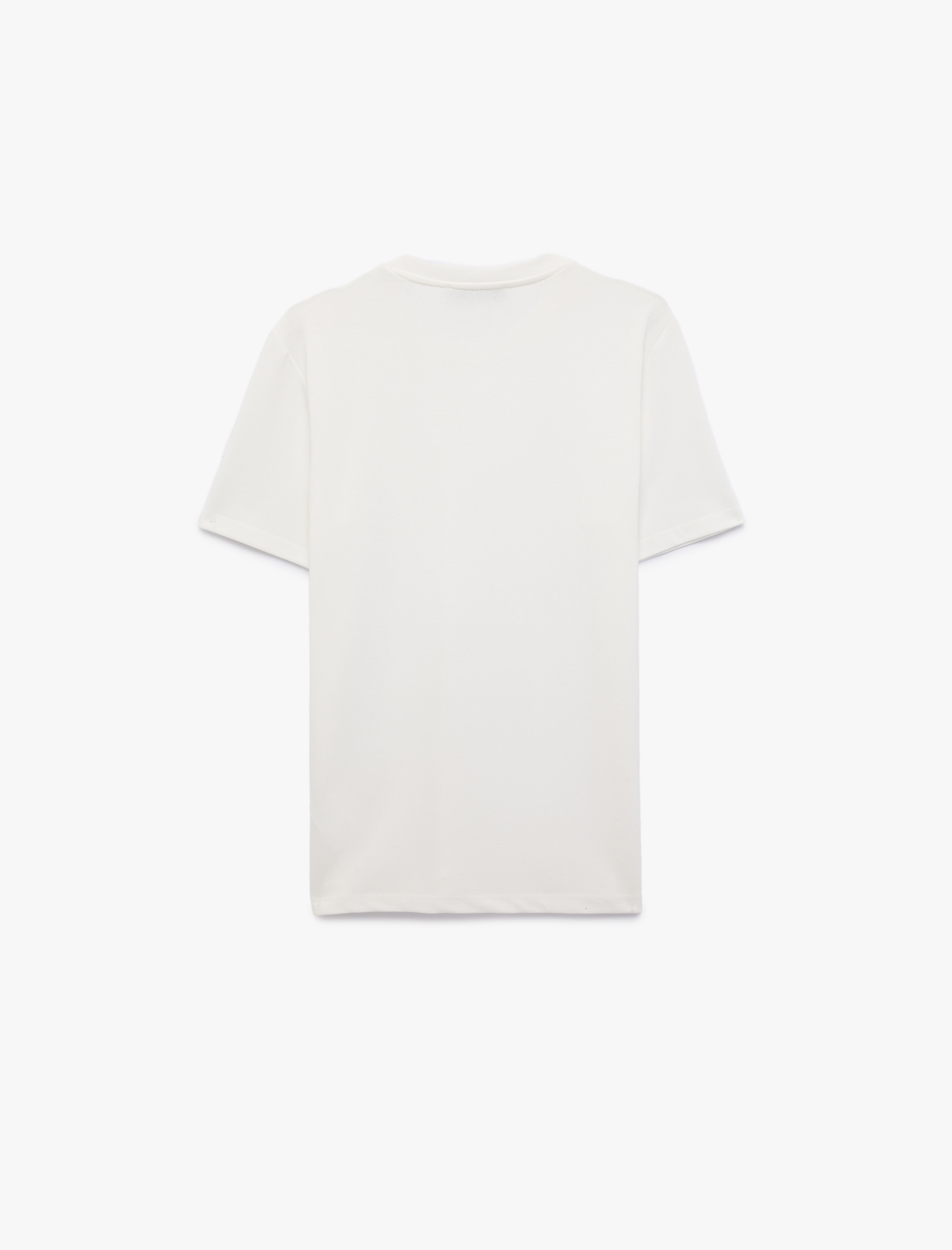   Bisiklet Yaka Viskon Karışımlı Kısa Kollu Basic Slim Fit Tişört