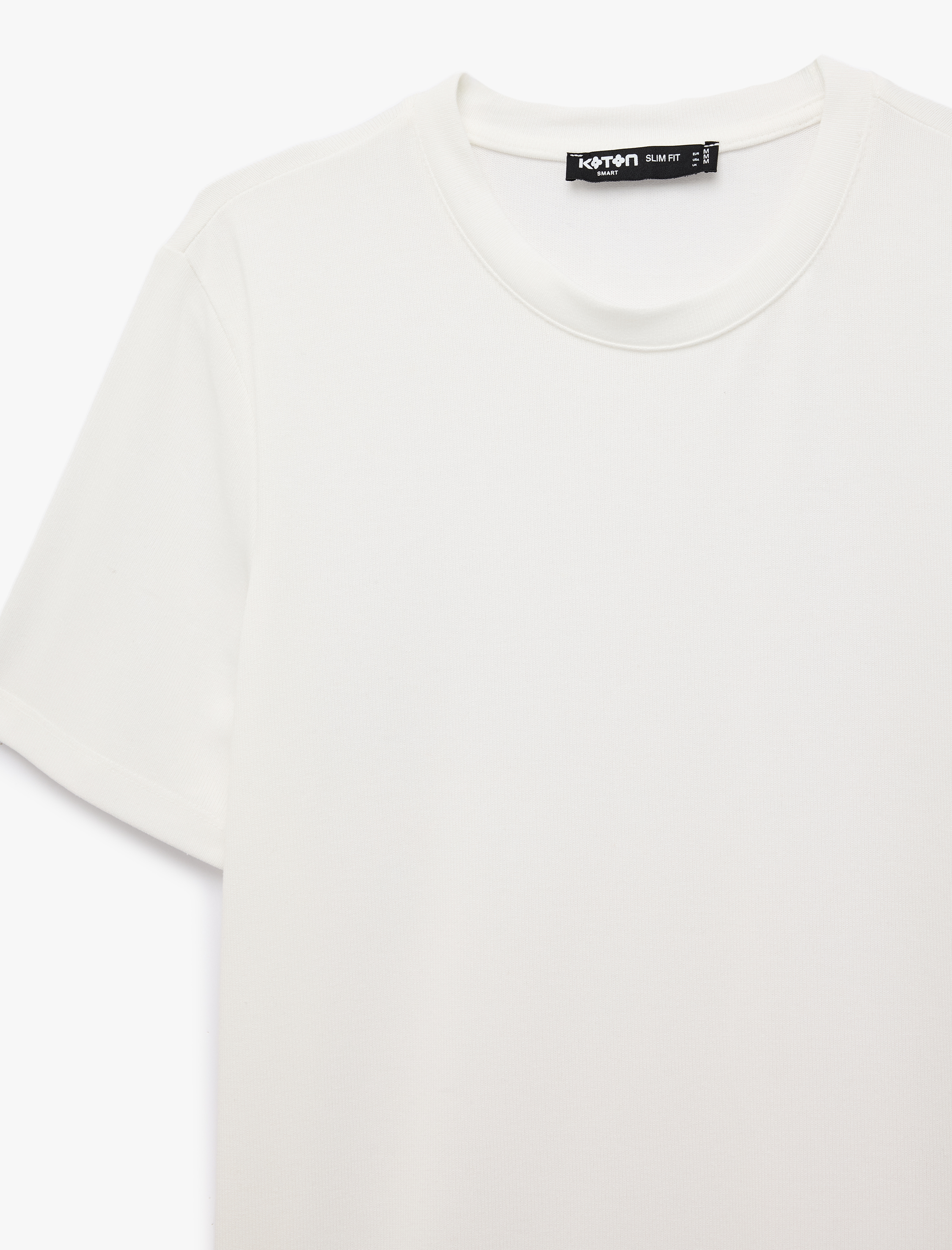   Bisiklet Yaka Viskon Karışımlı Kısa Kollu Basic Slim Fit Tişört