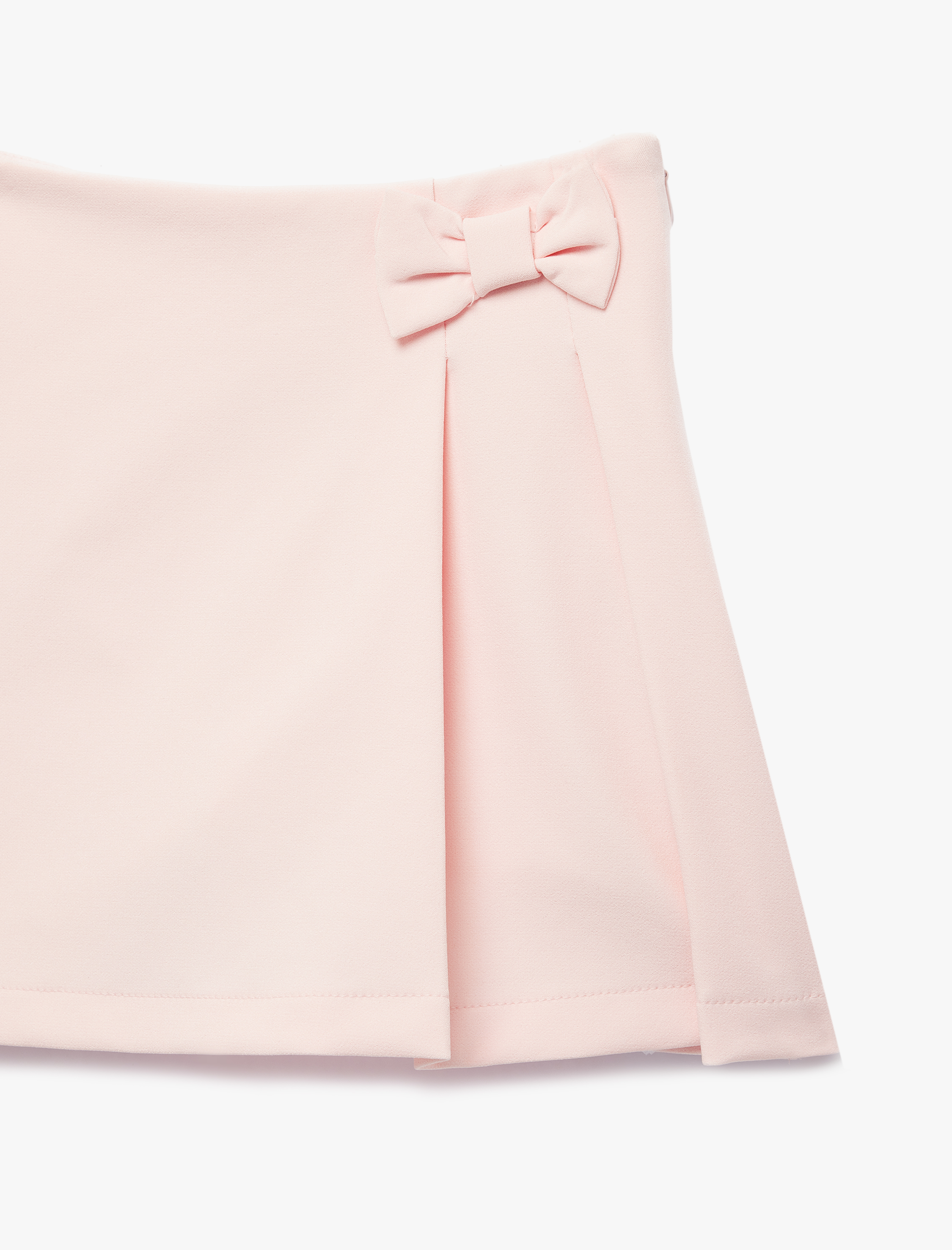  Kız Çocuk Fiyonklu Pile Detaylı Şort Etek