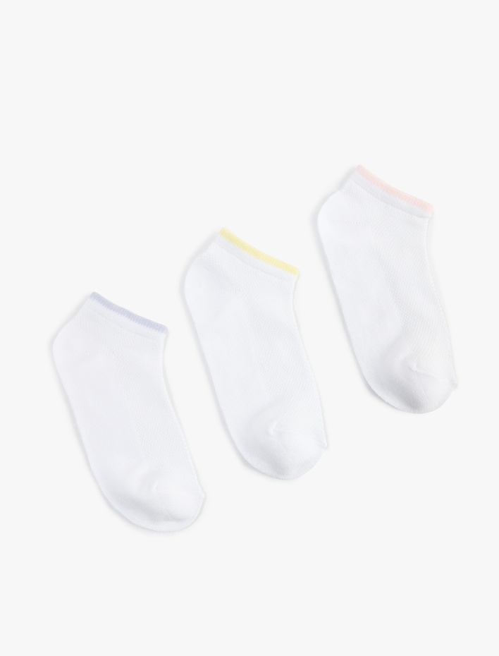 Kız Çocuk Pamuklu 3'lü Patik Çorap Seti