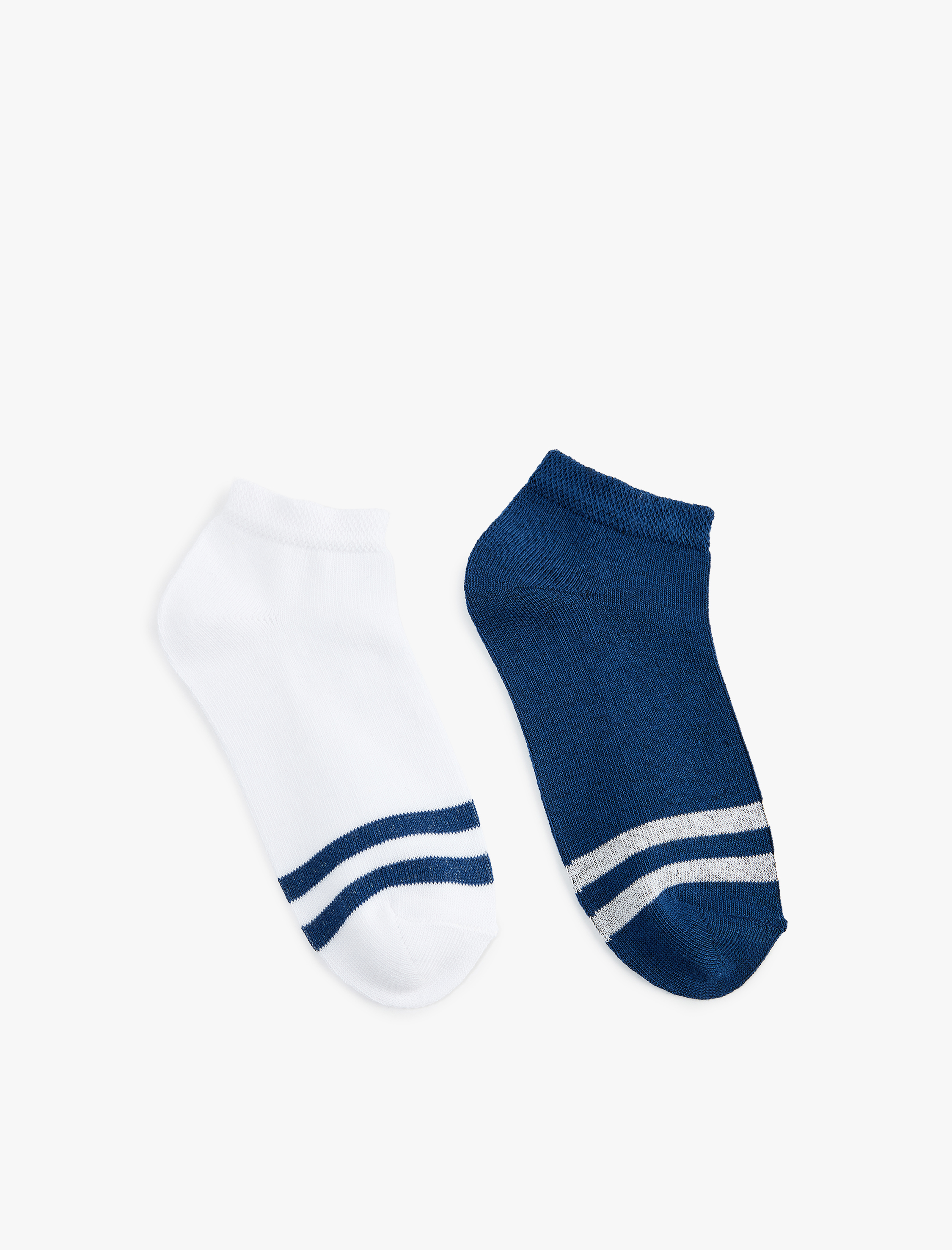  Erkek Çocuk Pamuklu Çizgili 2'li Çorap Seti