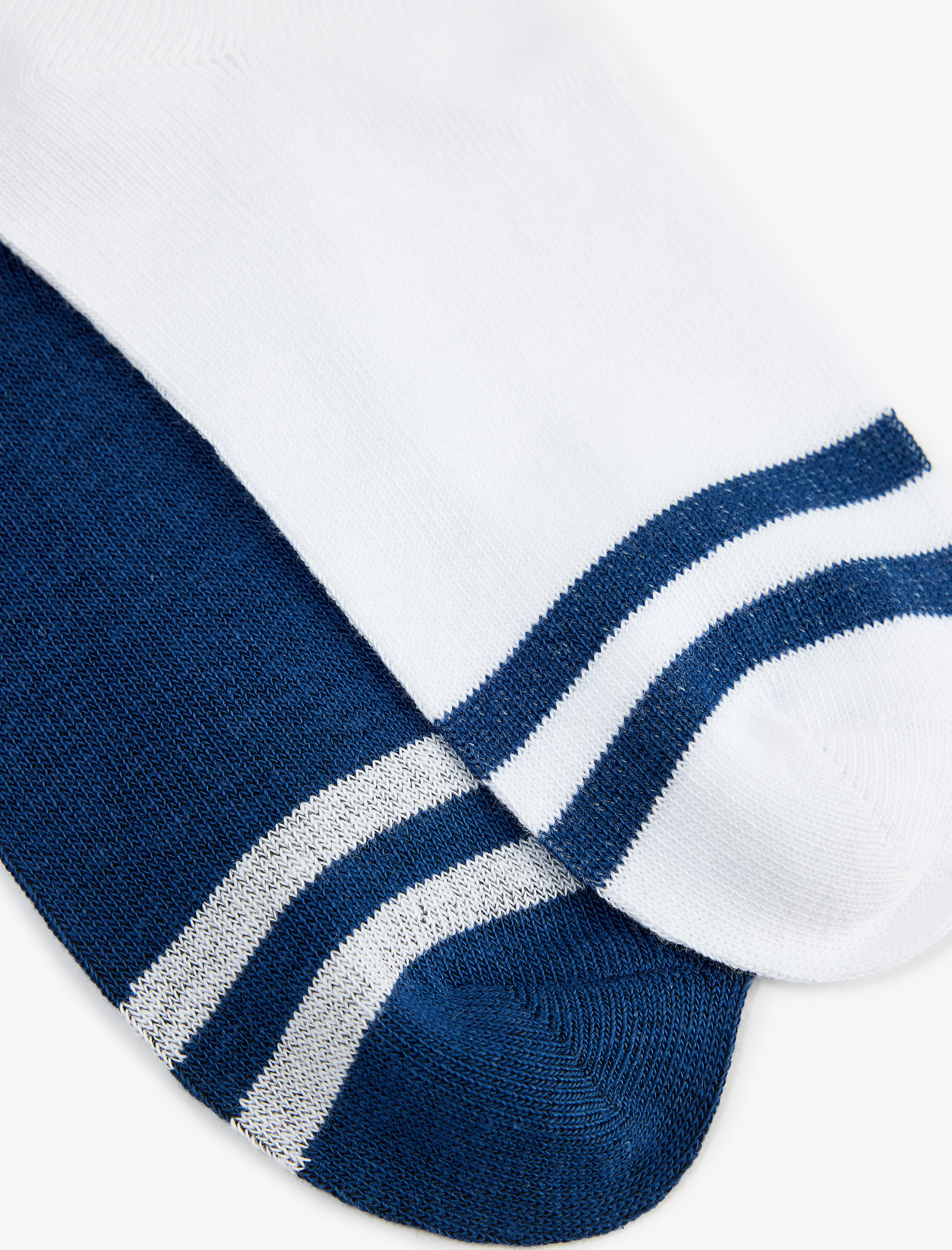  Erkek Çocuk Pamuklu Çizgili 2'li Çorap Seti