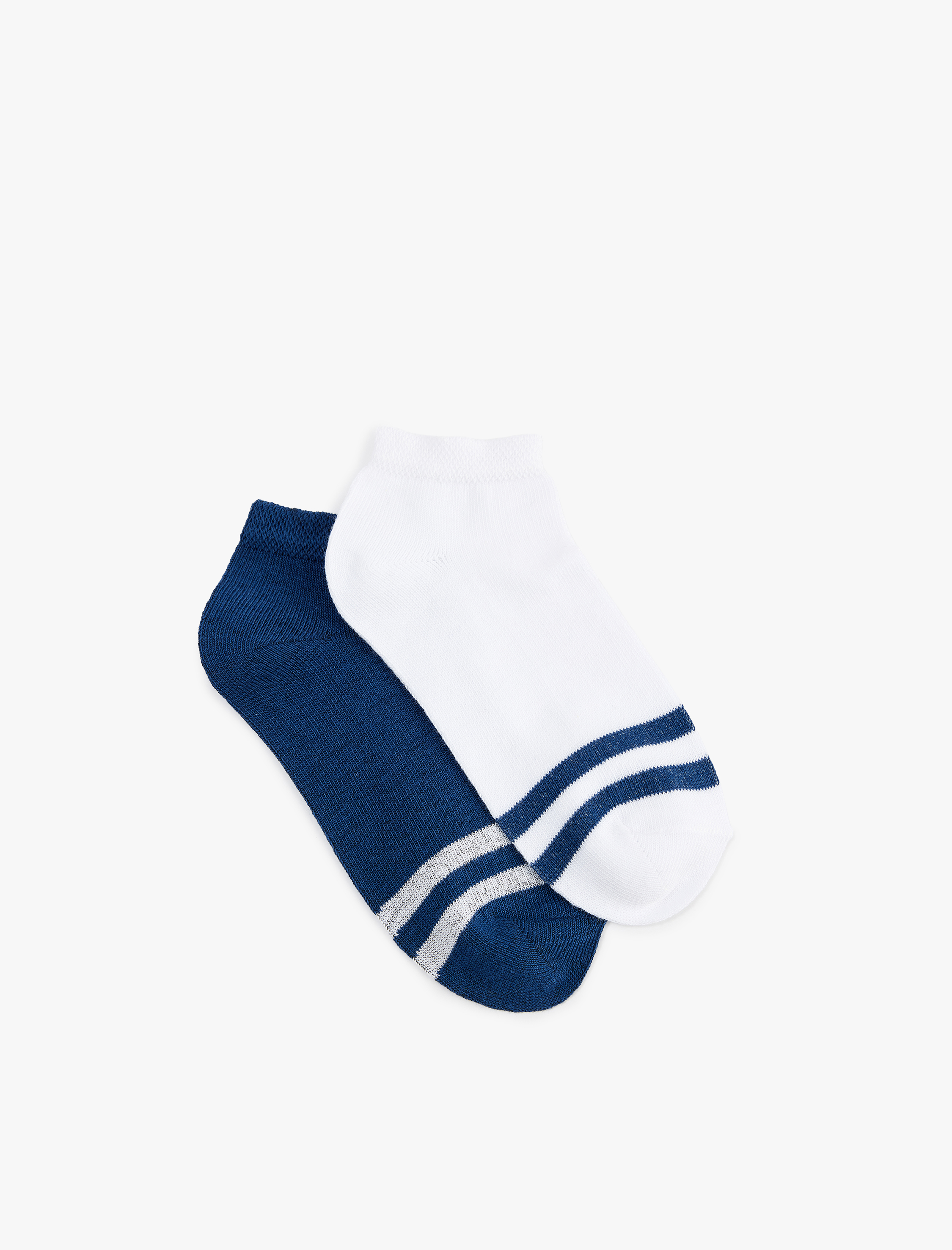  Erkek Çocuk Pamuklu Çizgili 2'li Çorap Seti