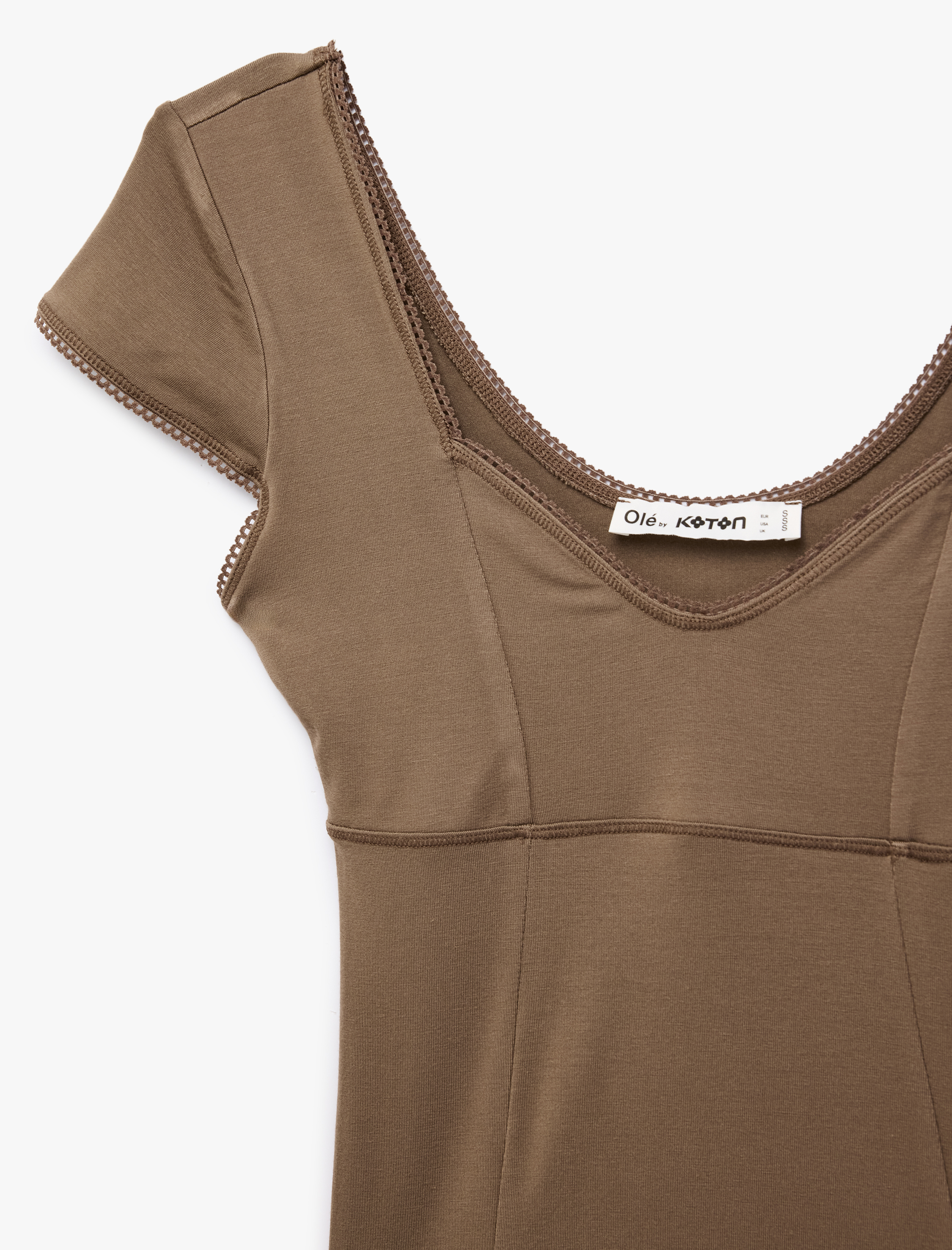   Slim Fit Kısa Kollu V Yaka Viskon Tişört