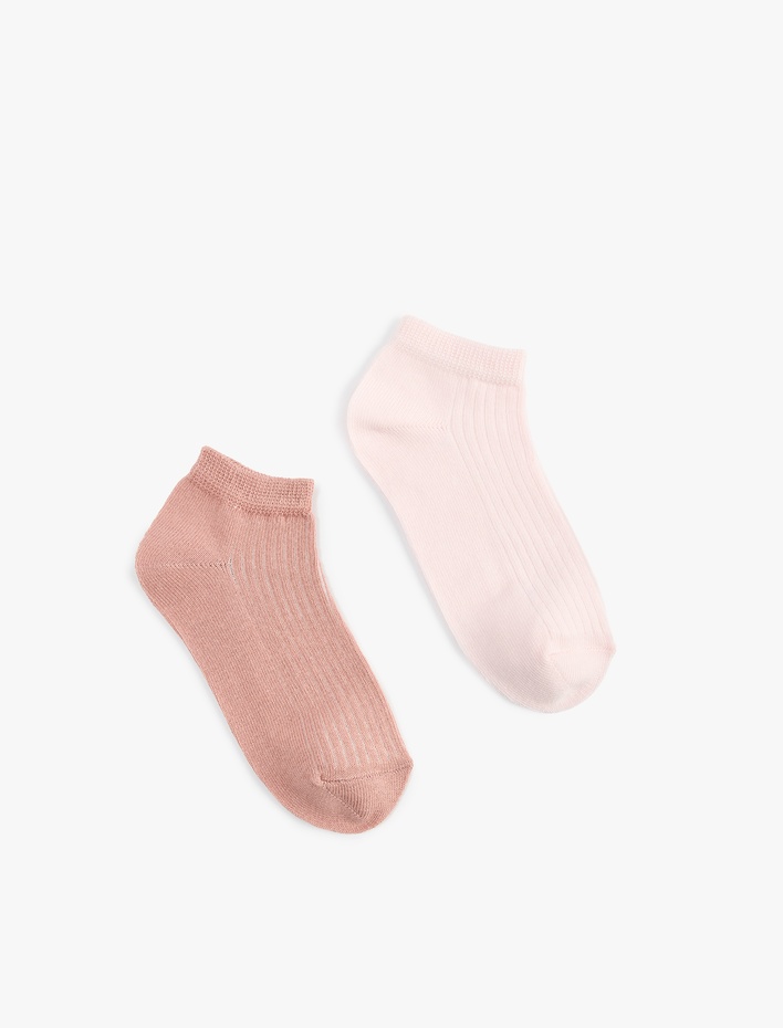 Kız Çocuk Pamuklu 2'li Patik Çorap Seti