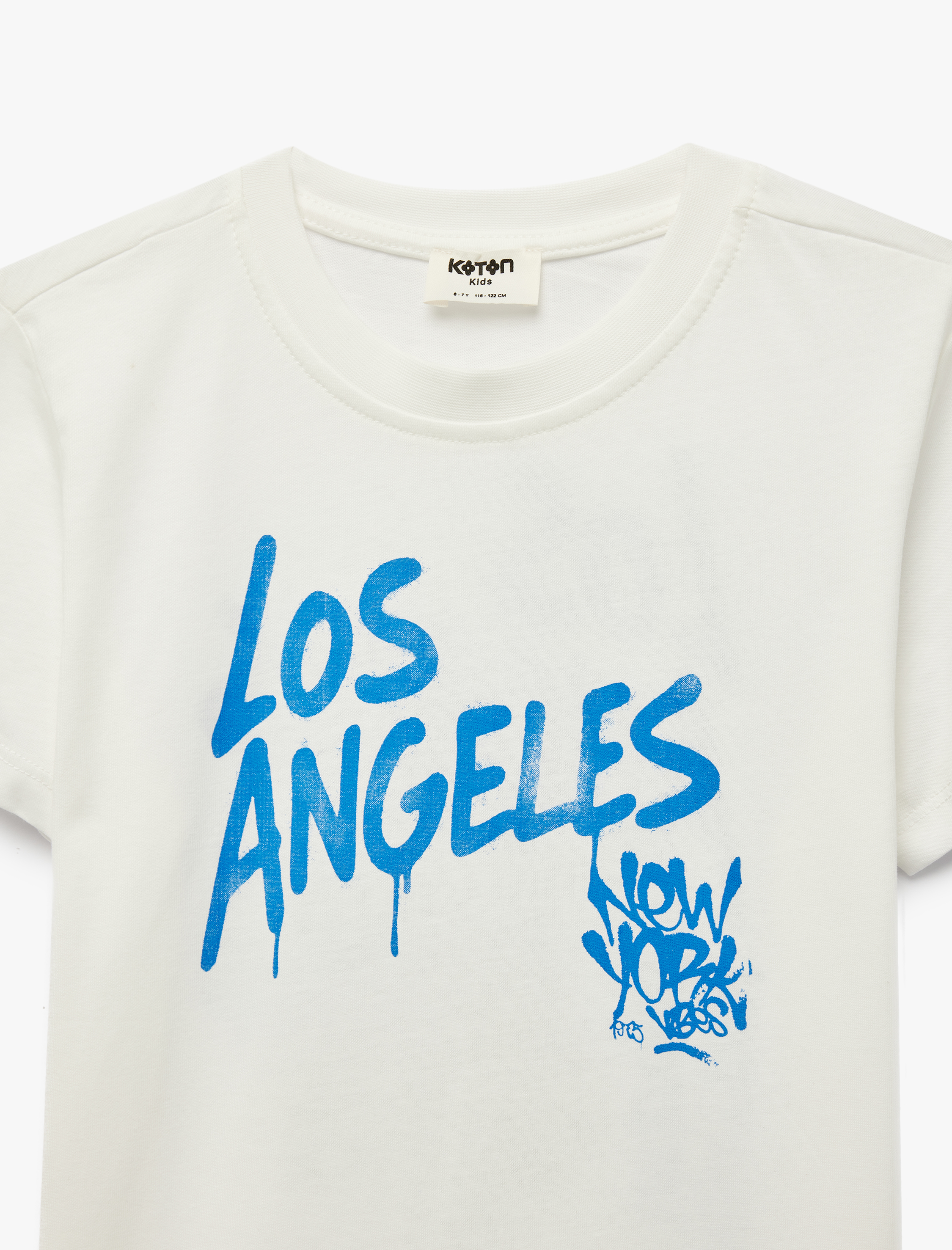  Erkek Çocuk Bisiklet Yaka Kısa Kollu Baskılı Pamuklu Tişört