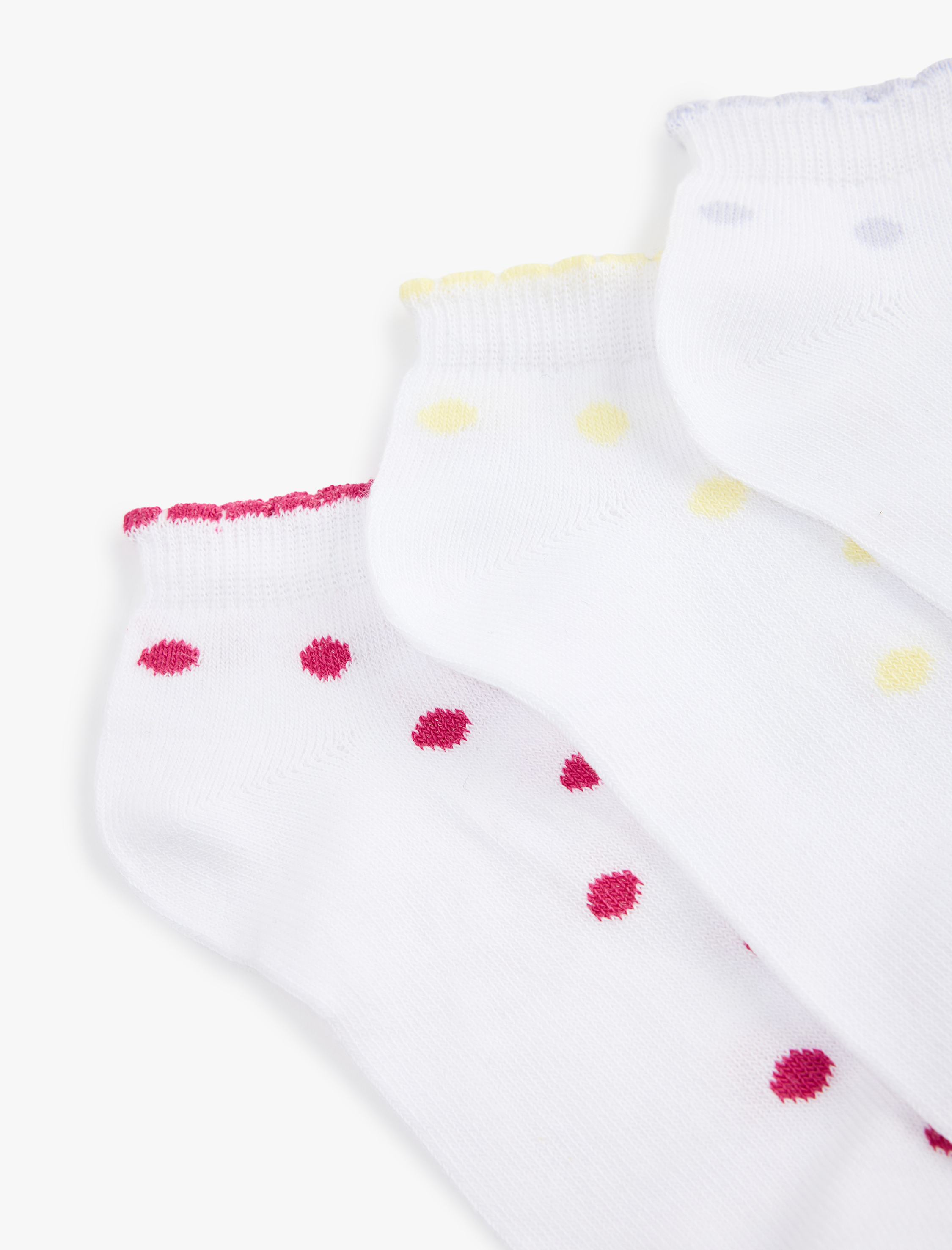  Kız Çocuk Pamuklu 3'lü Patik Çorap Seti