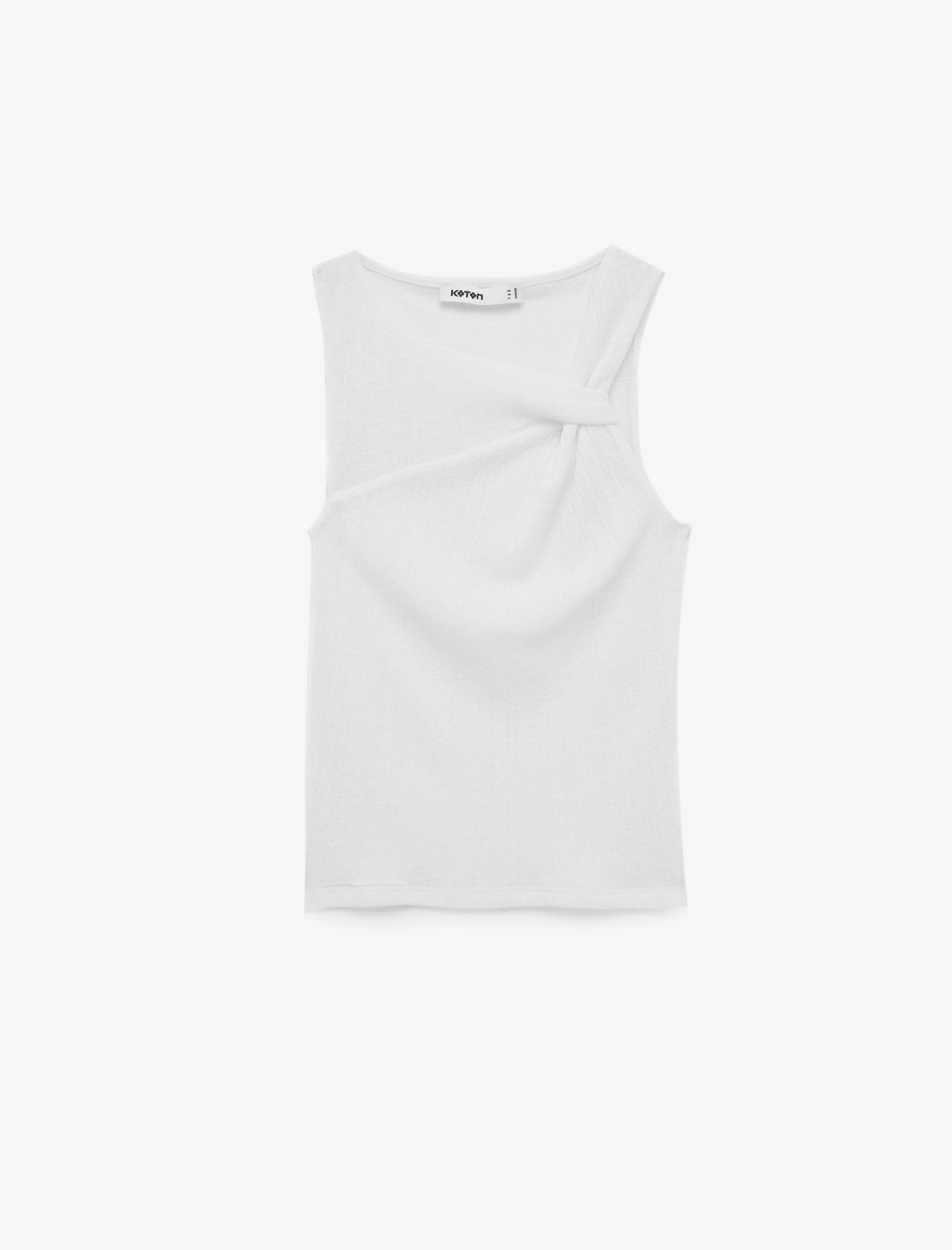   Düğüm Detaylı Kolsuz Bluz