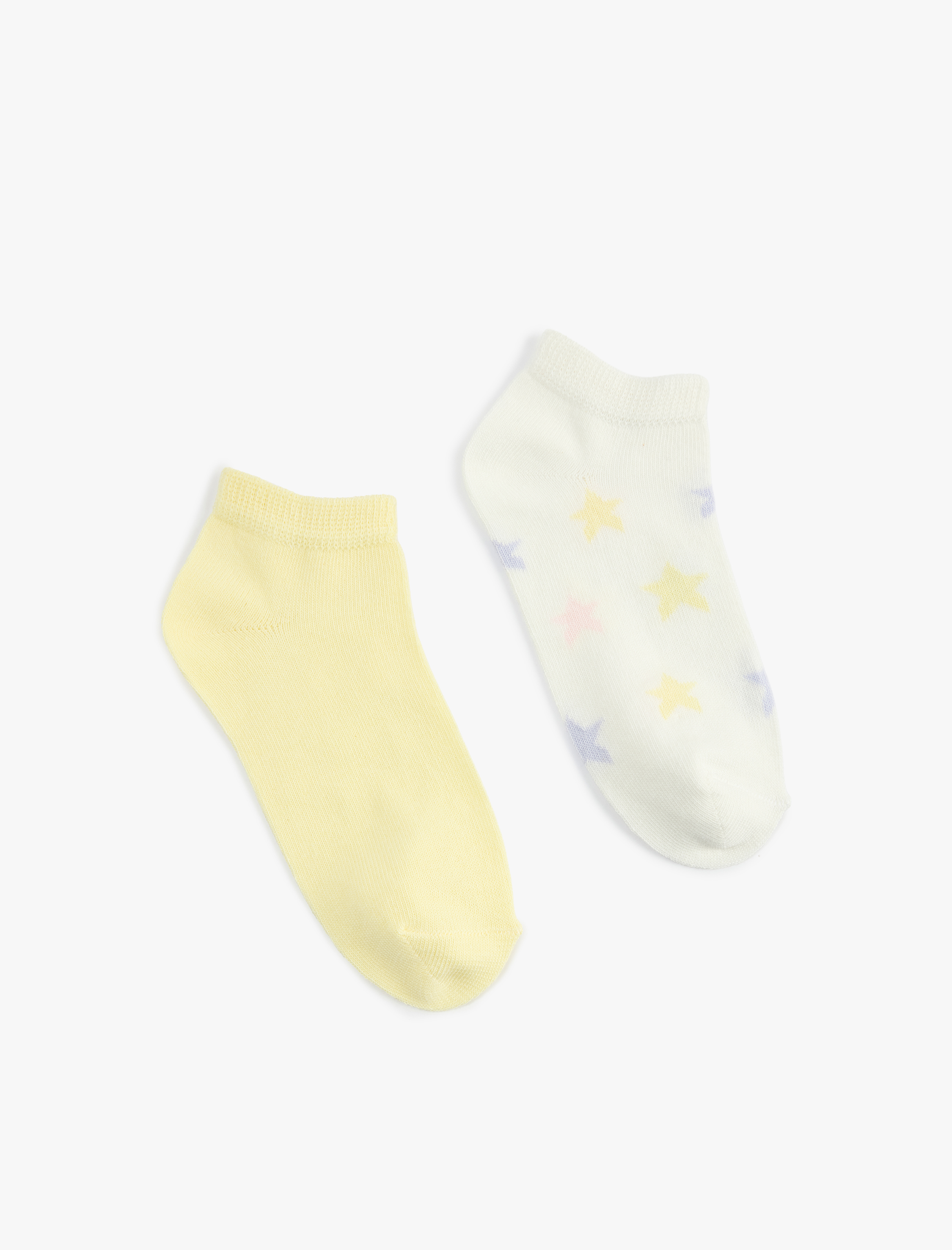  Kız Çocuk Pamuklu Desenli 2’li Çorap Seti