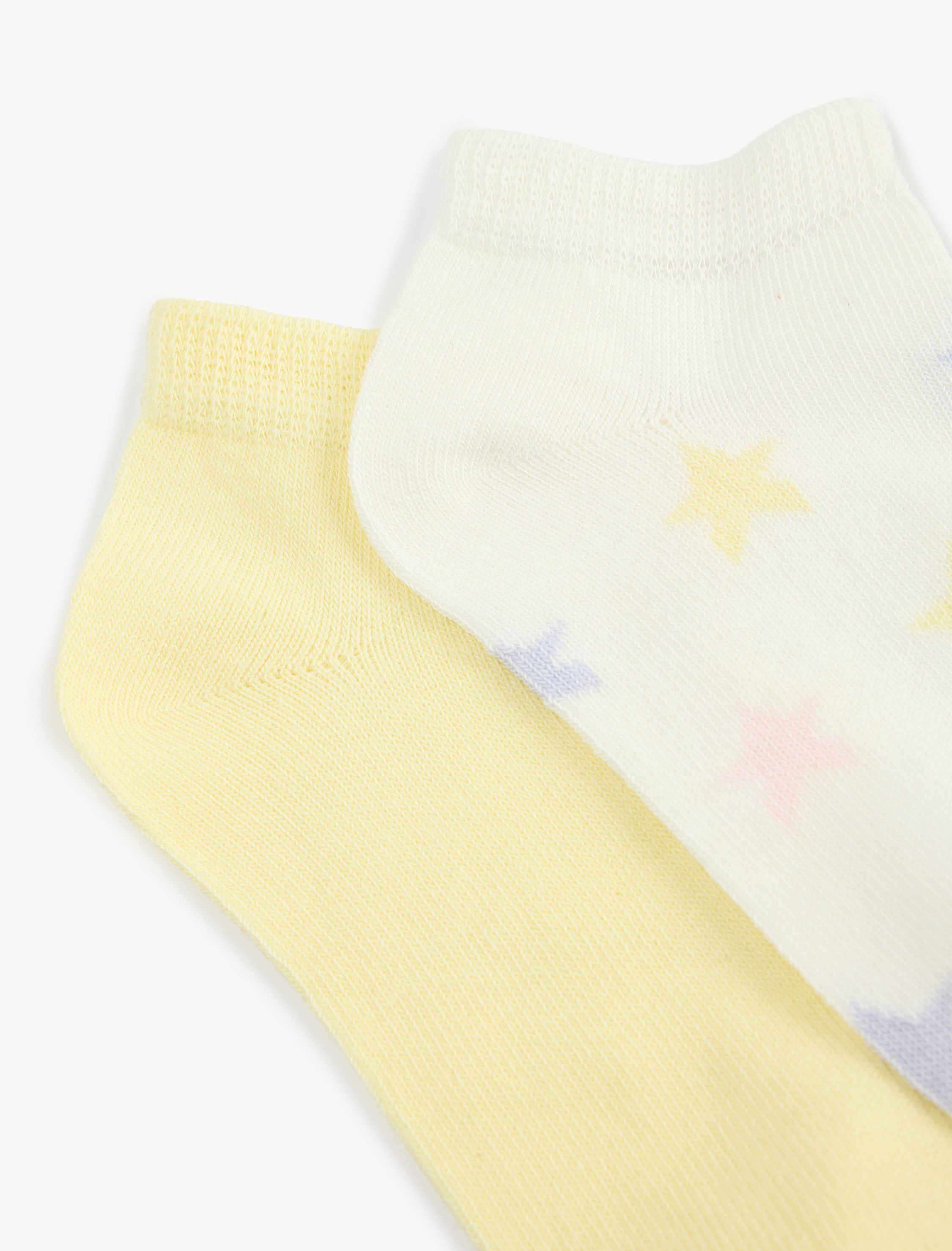  Kız Çocuk Pamuklu Desenli 2’li Çorap Seti