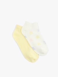 Pamuklu Desenli 2’li Çorap Seti