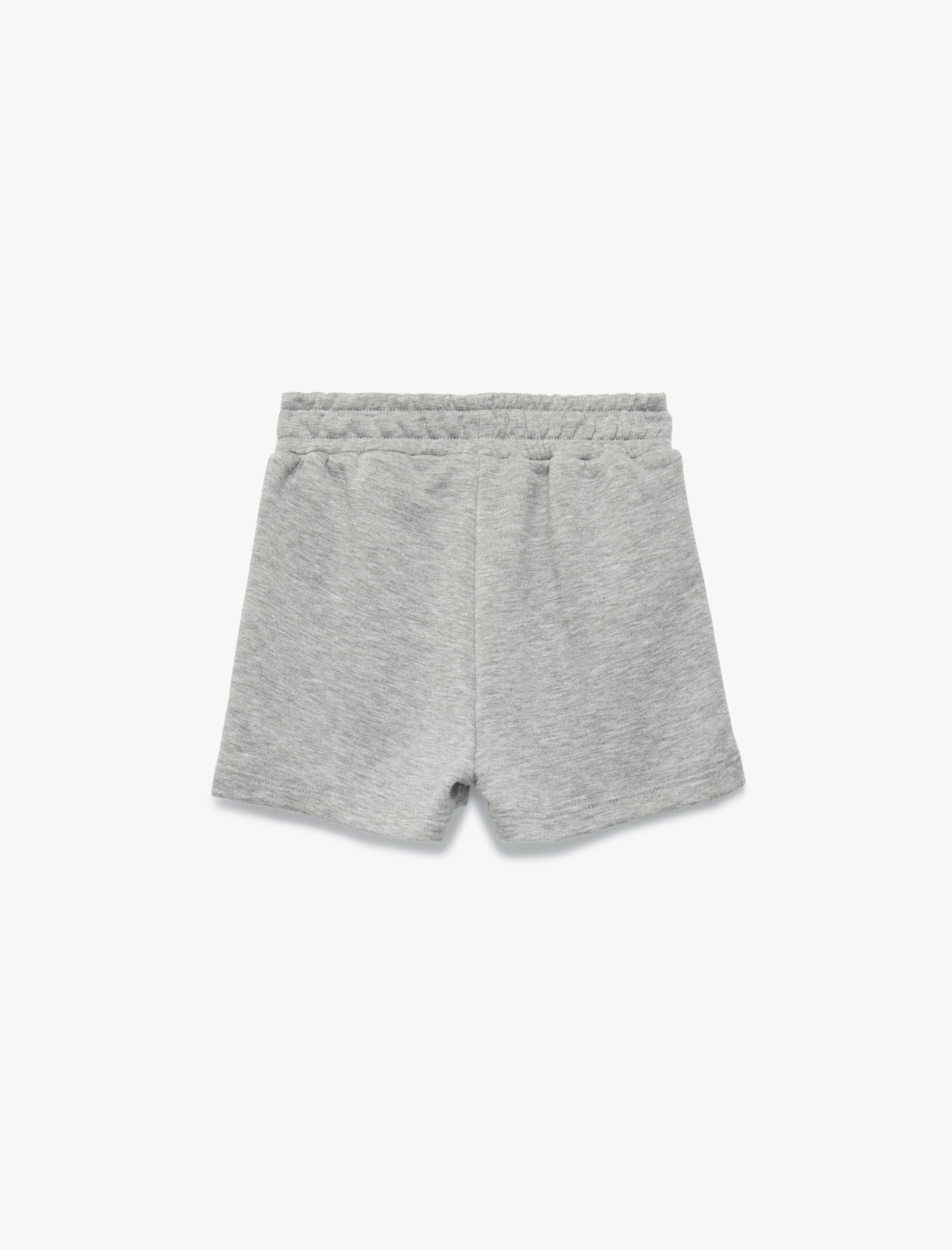  Kız Çocuk Beli Lastikli Viskon Karışımlı Kısa Şort