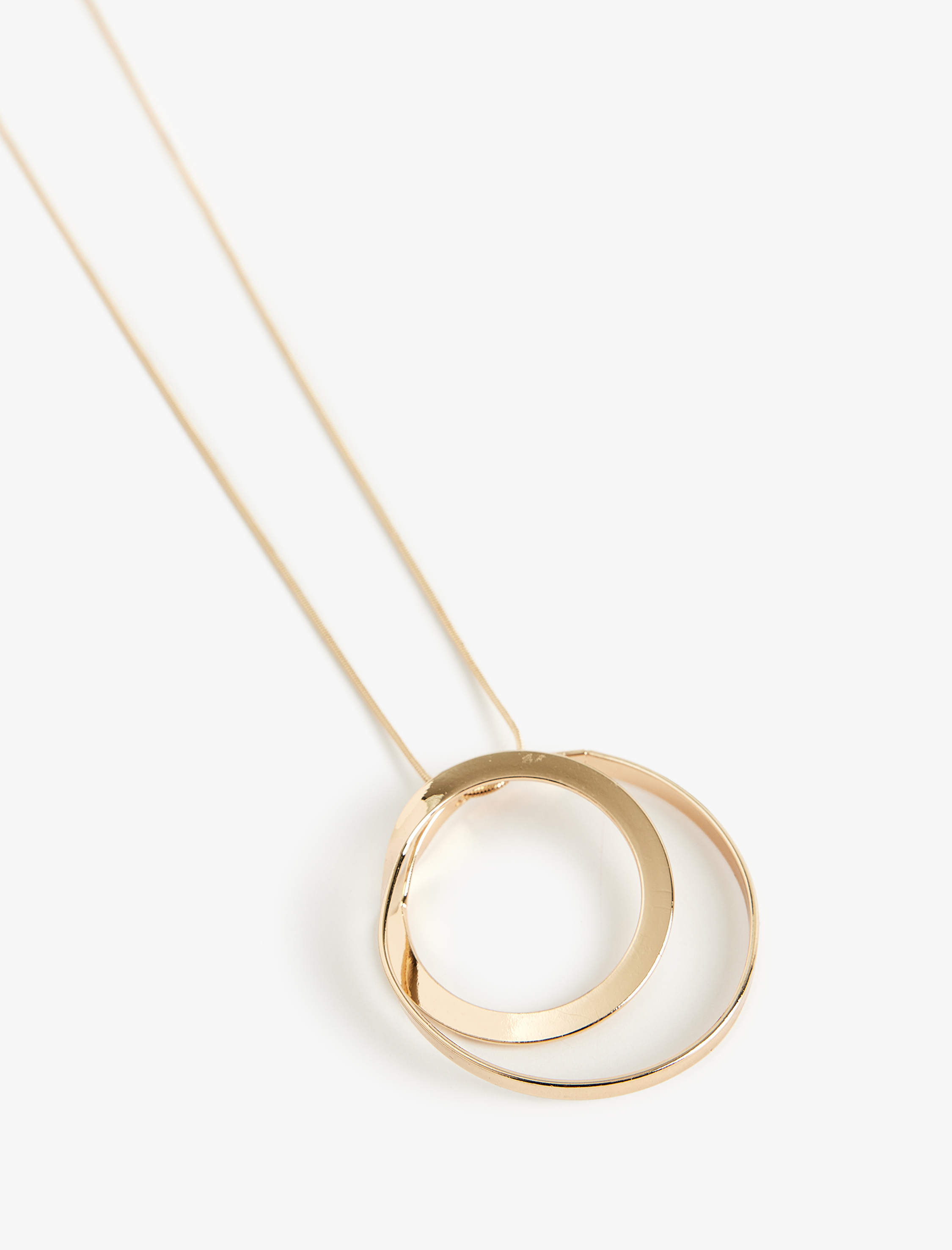  Kadın Geometrik Charm Detaylı Kolye Çelik Karışımlı