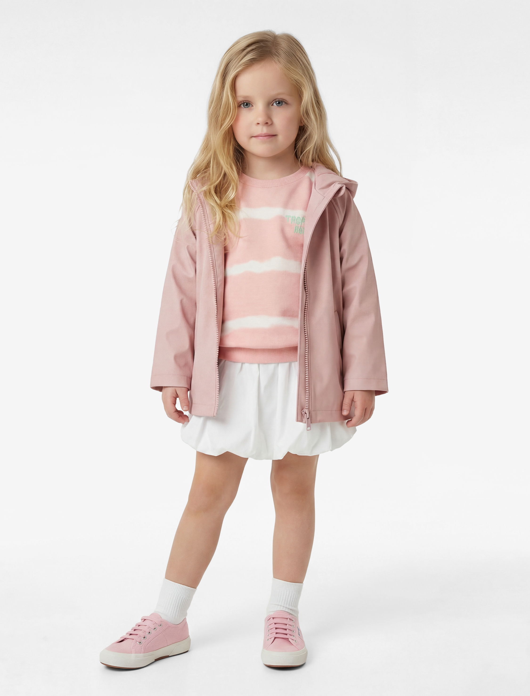  Kız Bebek Uzun Kollu Cepli Kapşonlu Mevsimlik Mont