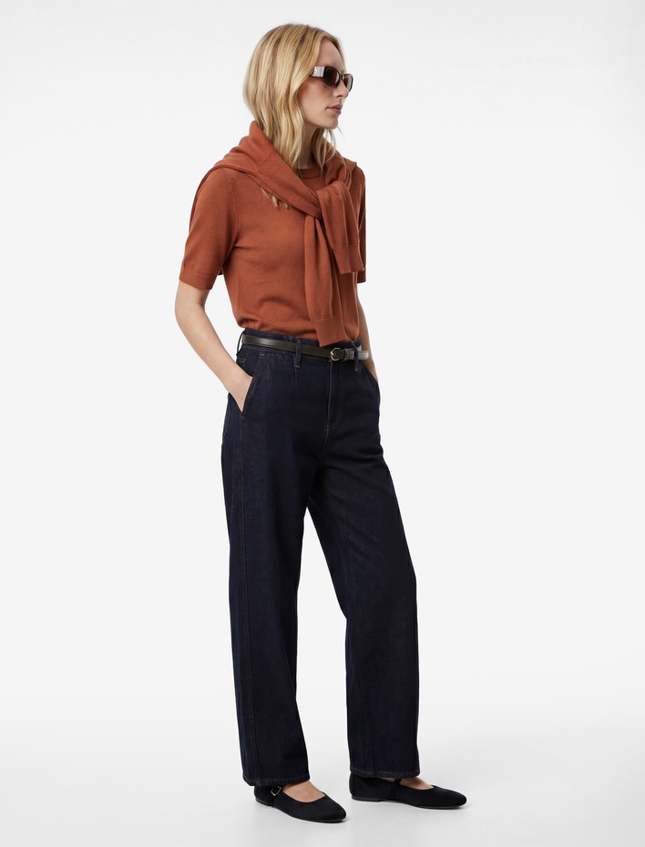  Bisiklet Yaka Kısa Kollu Triko Kazak