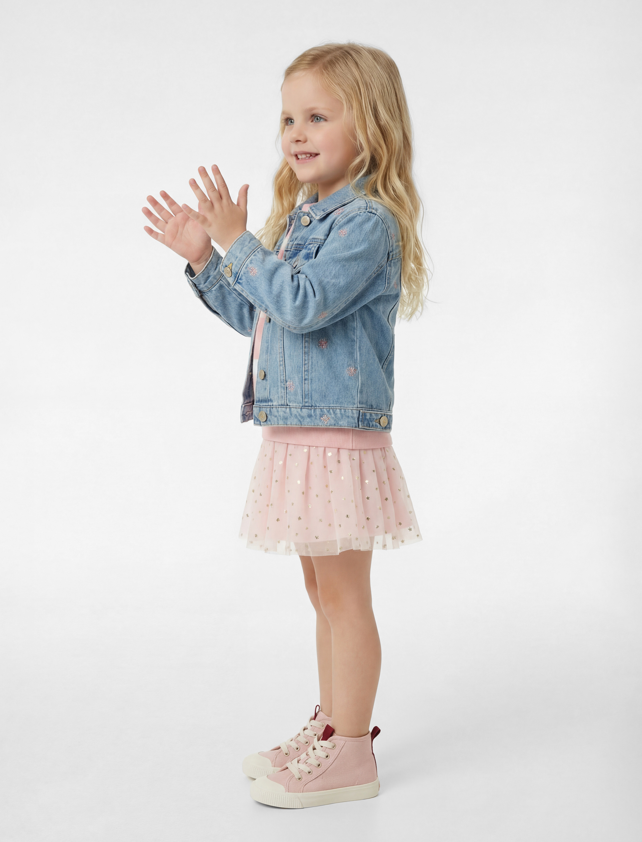  Kız Bebek Parlak Yıldız Desenli Beli Lastikli Tütü Etek