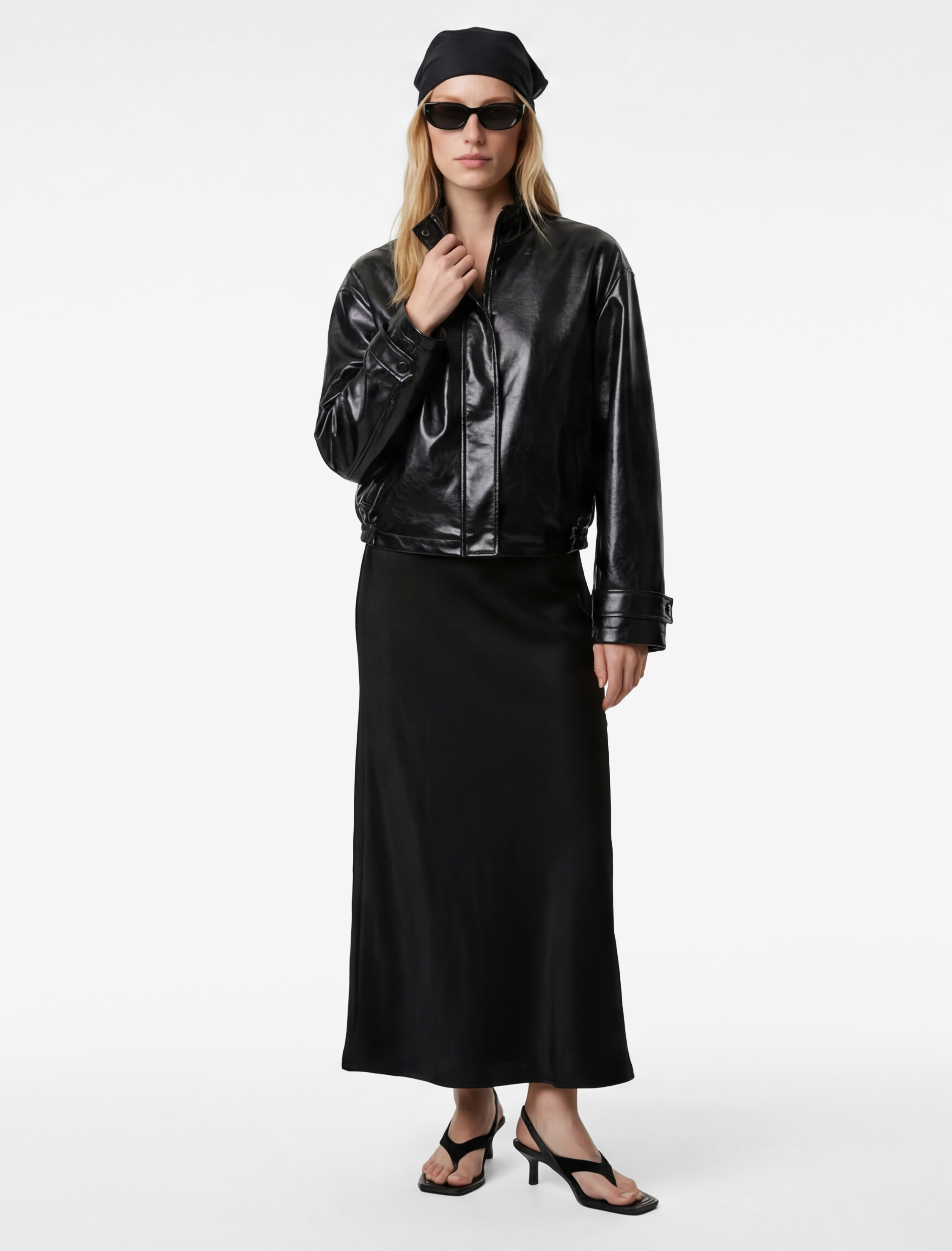   Standart Bel A Kesim Midi Saten Etek