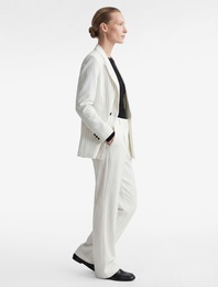 Düğmeli Cep Detaylı Kruvaze Yaka Blazer Ceket