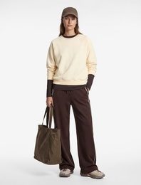 Şardonlu Uzun Kollu Bisiklet Yaka Rahat Kalıp Spor Sweatshirt