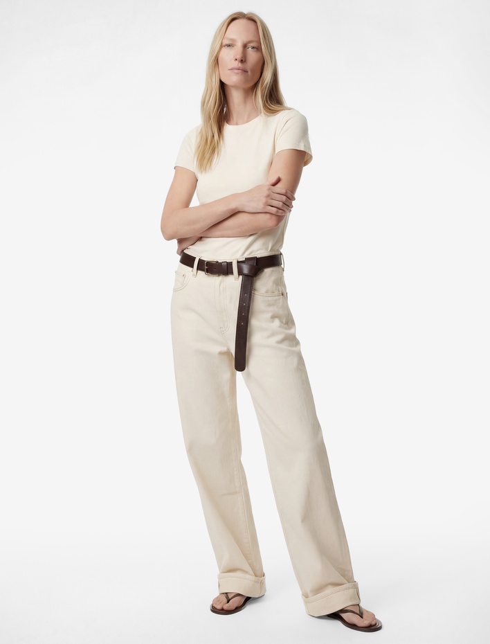  Slim Fit Kısa Kollu Bisiklet Yaka Pamuklu Tişört