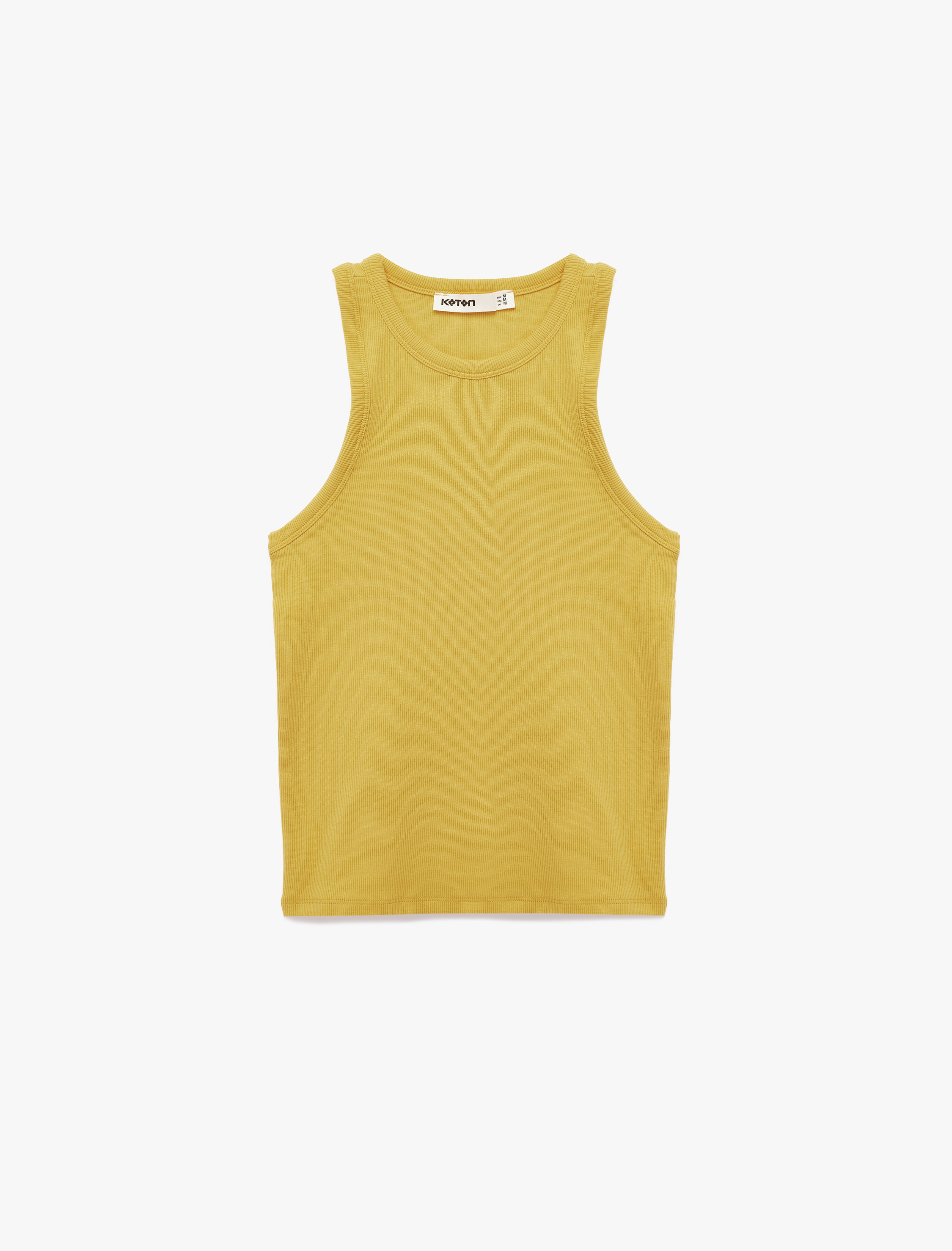   Pamuklu Bisiklet Yaka Fitilli Atlet