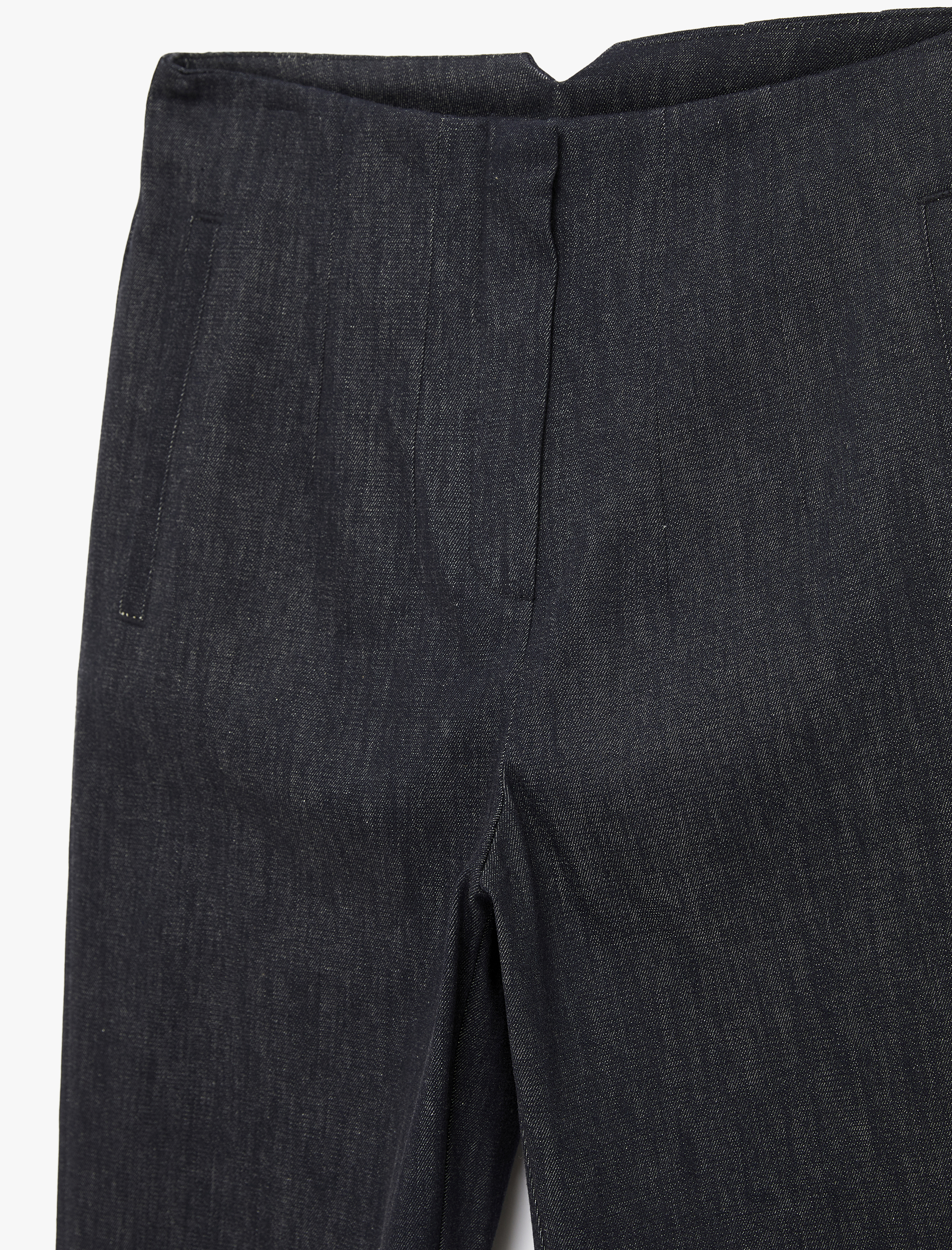   Yüksek Bel Cep Detaylı Pamuklu Cigarette Pantolon