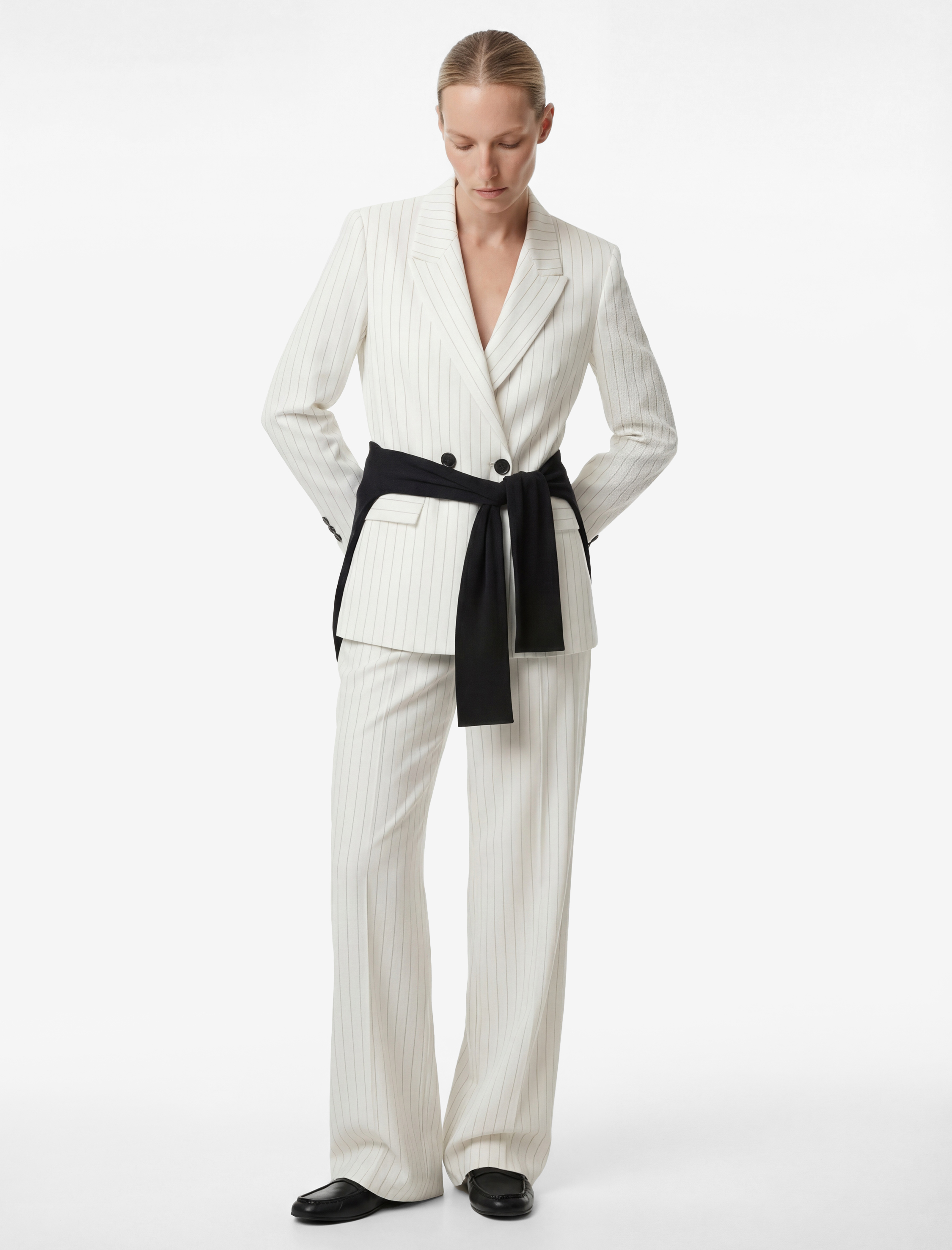   Yüksek Bel Cep Detaylı Geniş Paça Pantolon