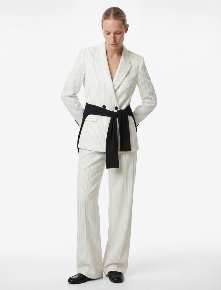  Yüksek Bel Cep Detaylı Geniş Paça Pantolon