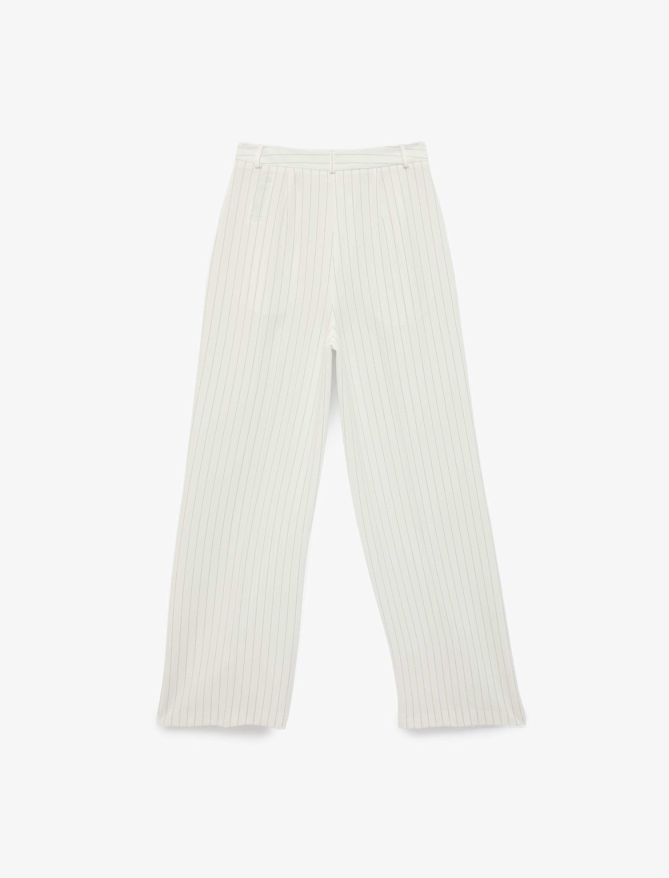   Yüksek Bel Cep Detaylı Geniş Paça Pantolon