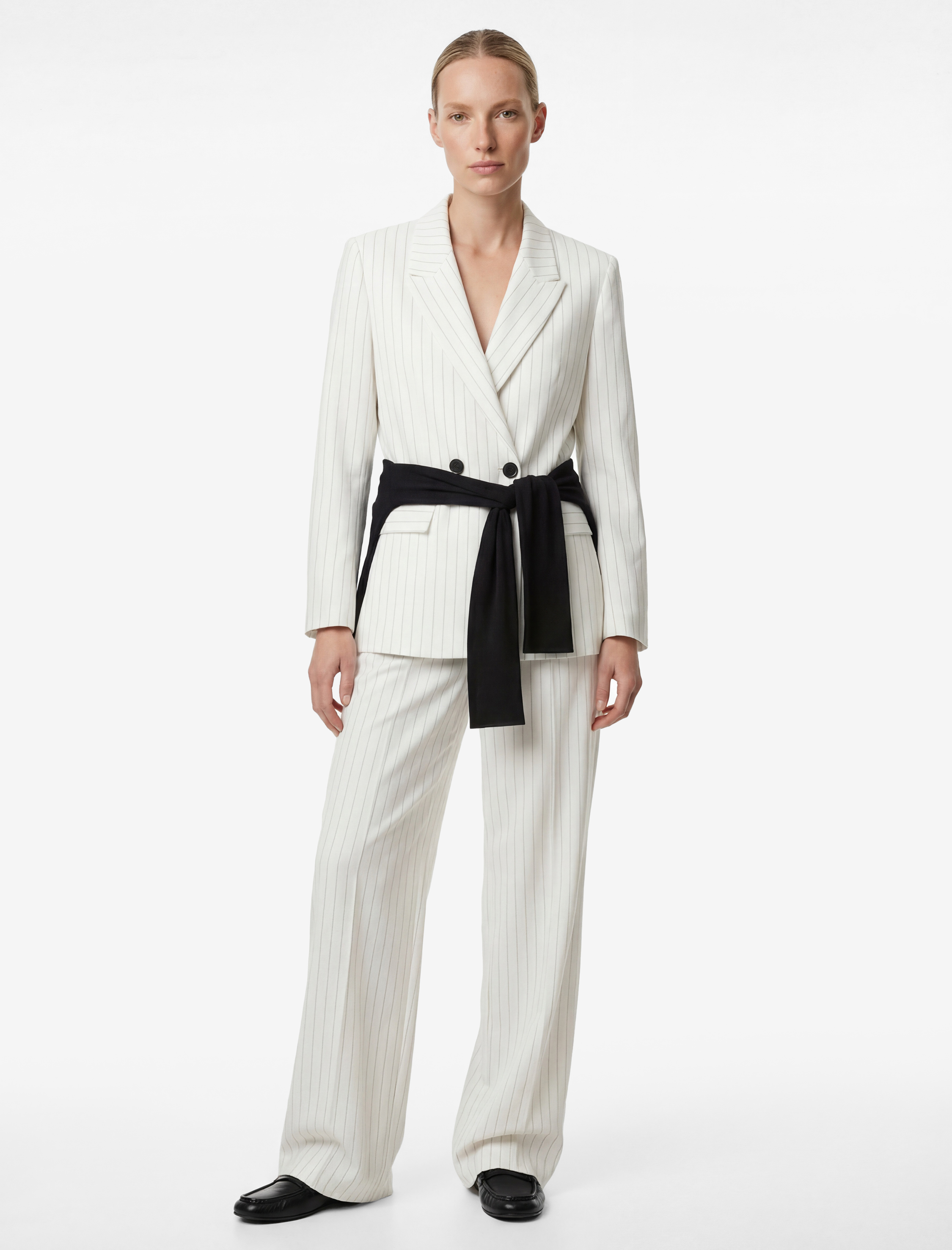   Yüksek Bel Cep Detaylı Geniş Paça Pantolon