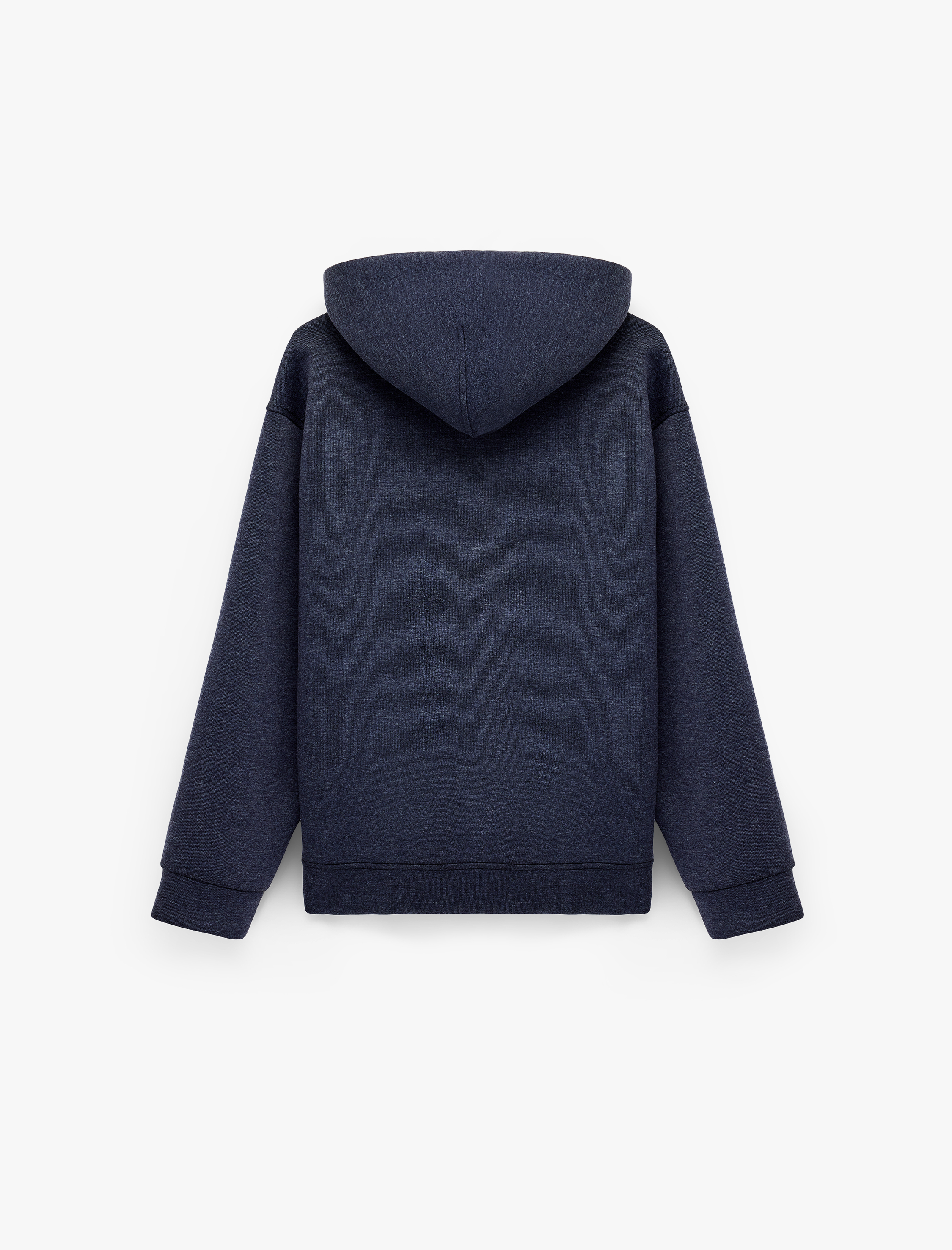   Uzun Kollu Cepli Fermuarlı Kapşonlu Oversize Sweatshirt