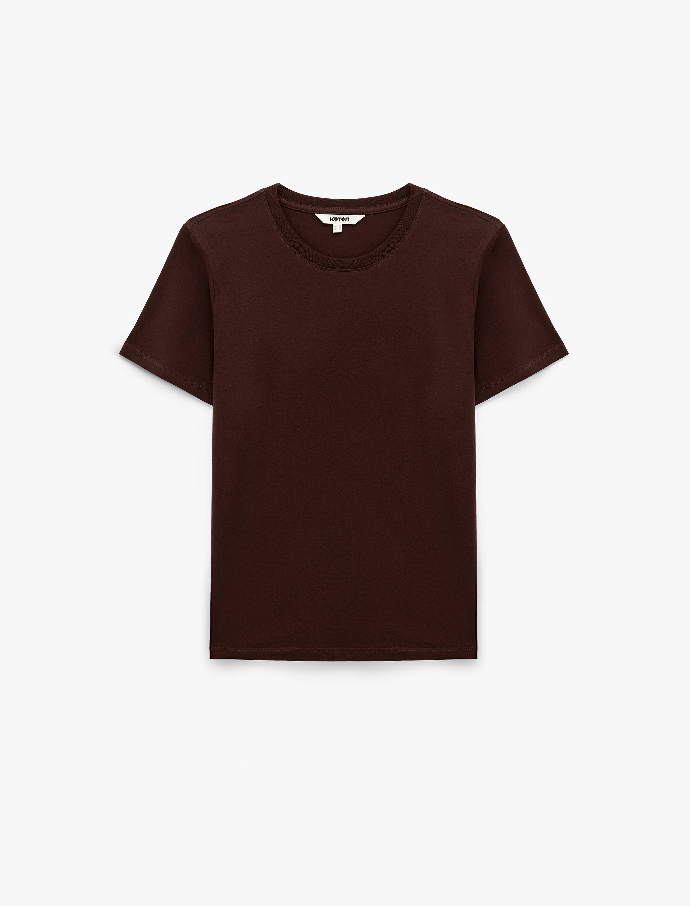   Pamuklu Kısa Kollu Bisiklet Yaka Basic Tişört