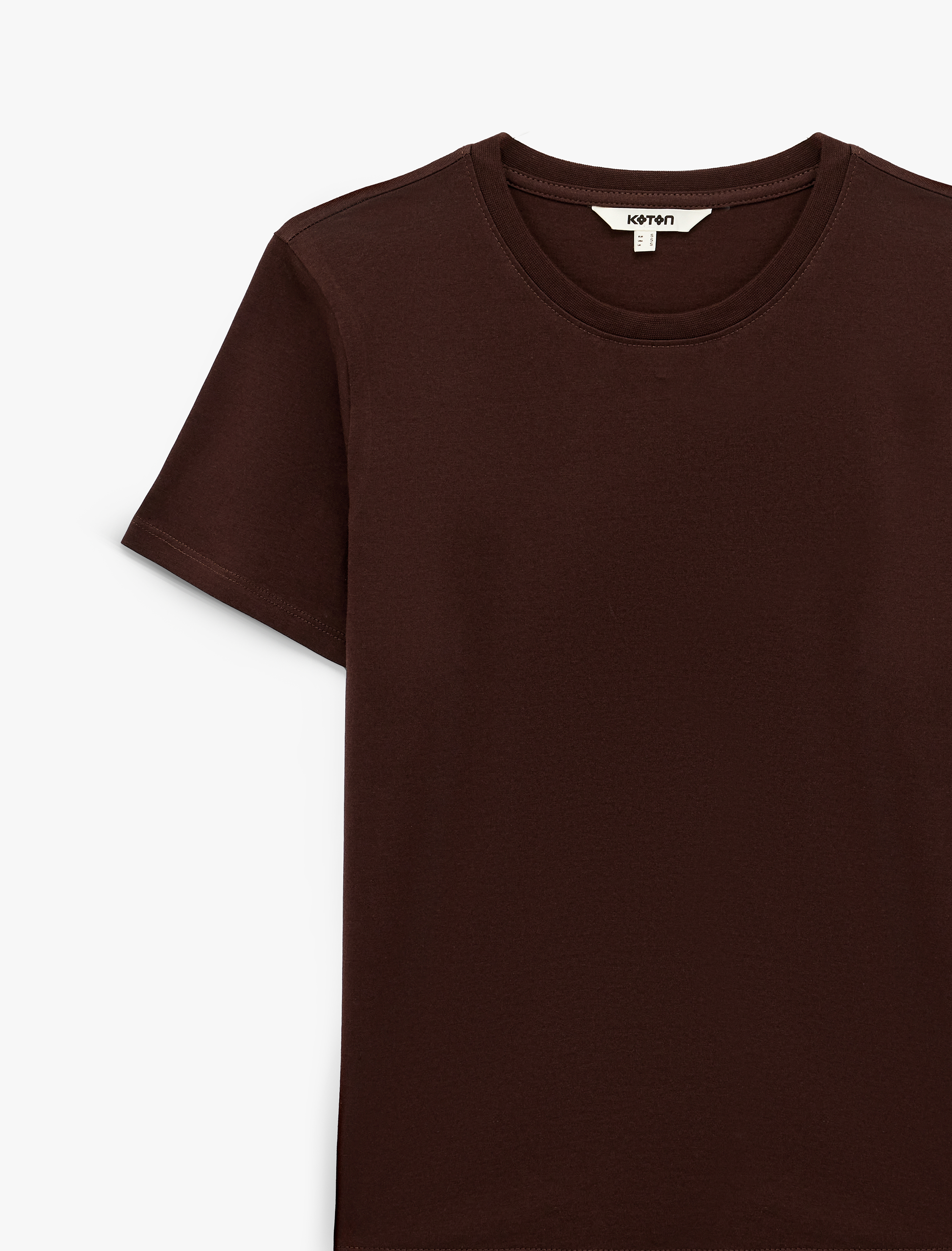   Pamuklu Kısa Kollu Bisiklet Yaka Basic Tişört