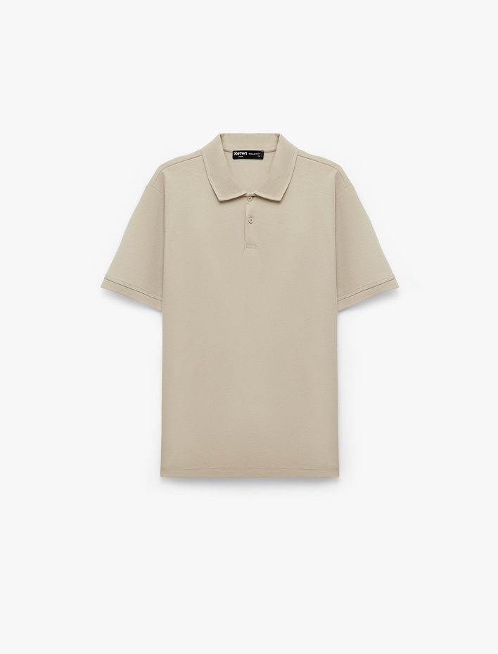  Pamuklu Regular Fit Kısa Kollu Düğmeli Polo Yaka Tişört
