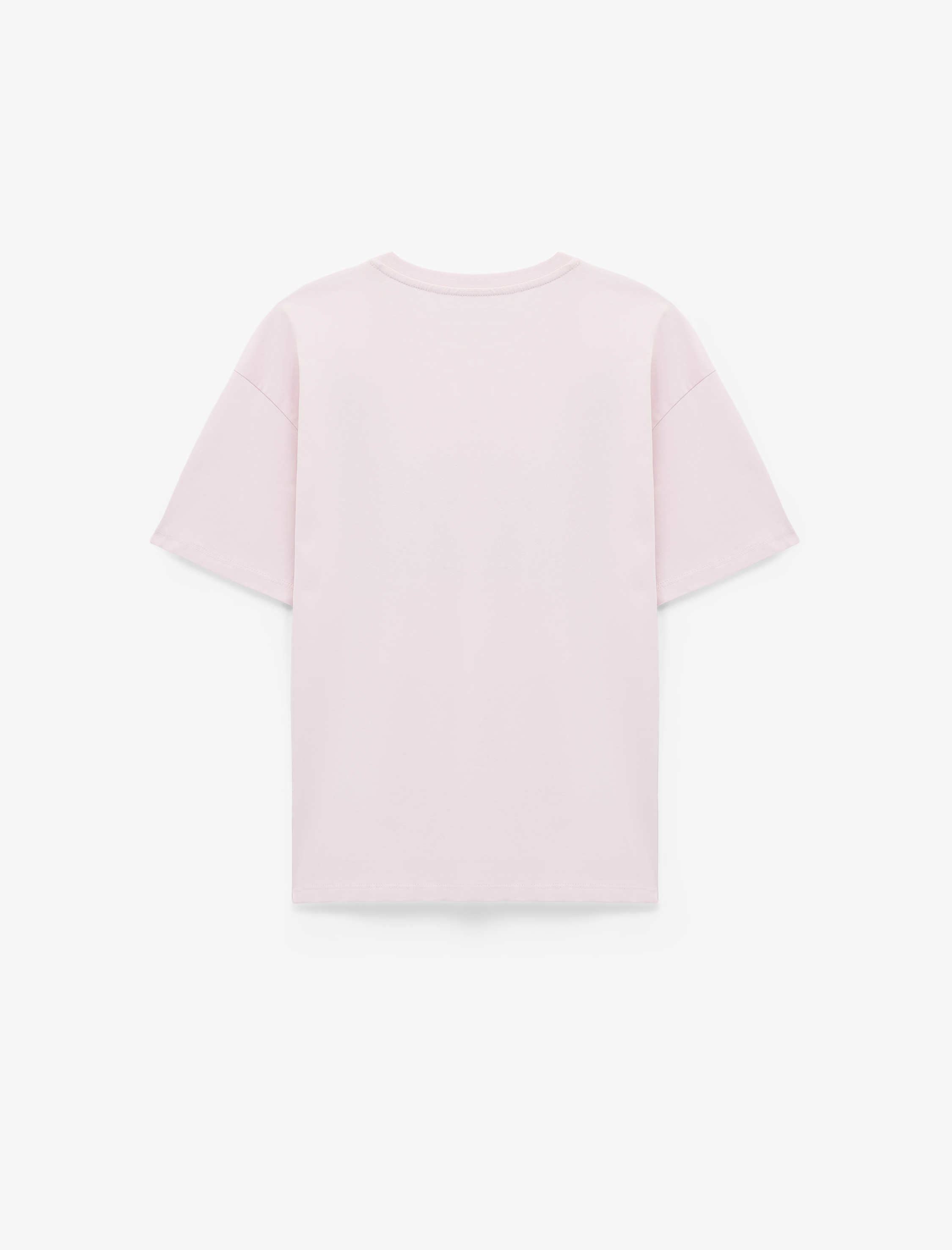   Rahat Kalıp Kısa Kollu Bisiklet Yaka Pamuklu Baskılı Tişört