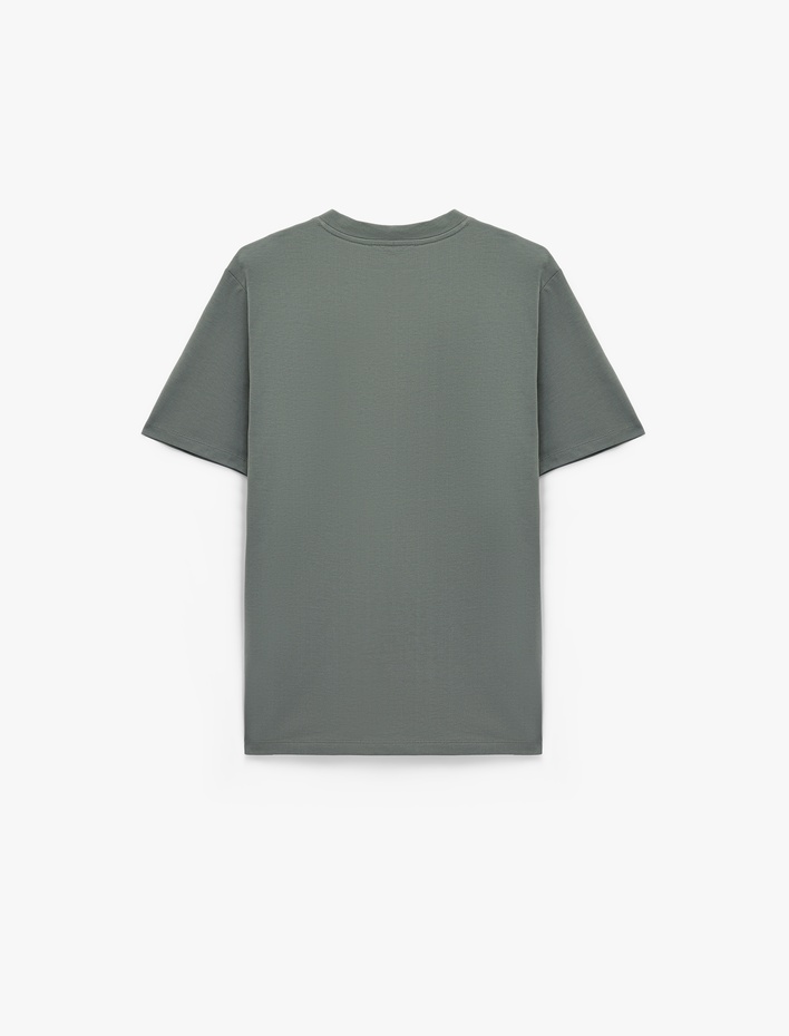  Regular Fit Kısa Kollu Bisiklet Yaka Pamuklu Basic Tişört