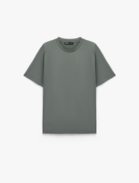 Regular Fit Kısa Kollu Bisiklet Yaka Pamuklu Basic Tişört