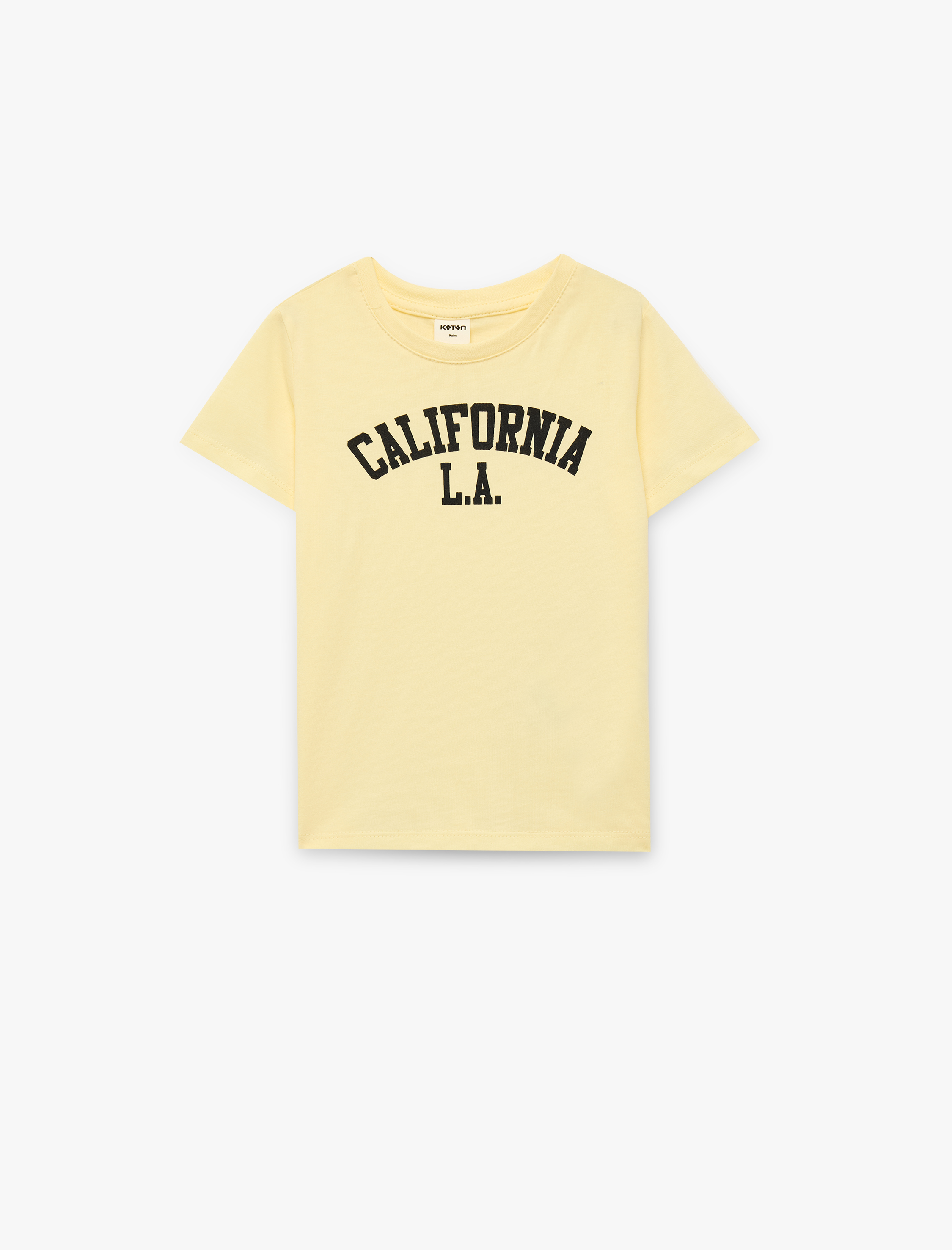  Erkek Bebek Pamuklu Kısa Kollu Bisiklet Yaka Baskılı Tişört