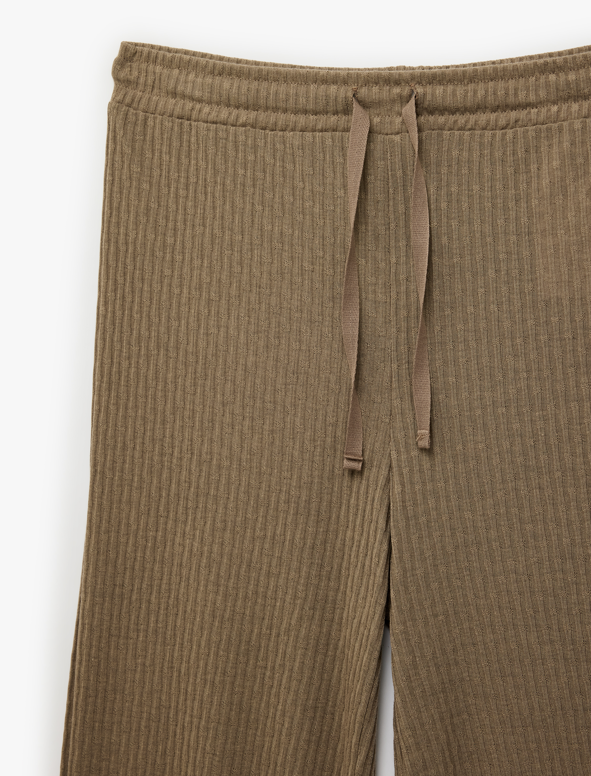   Viskon Karışımlı Beli Lastikli Pijama Altı