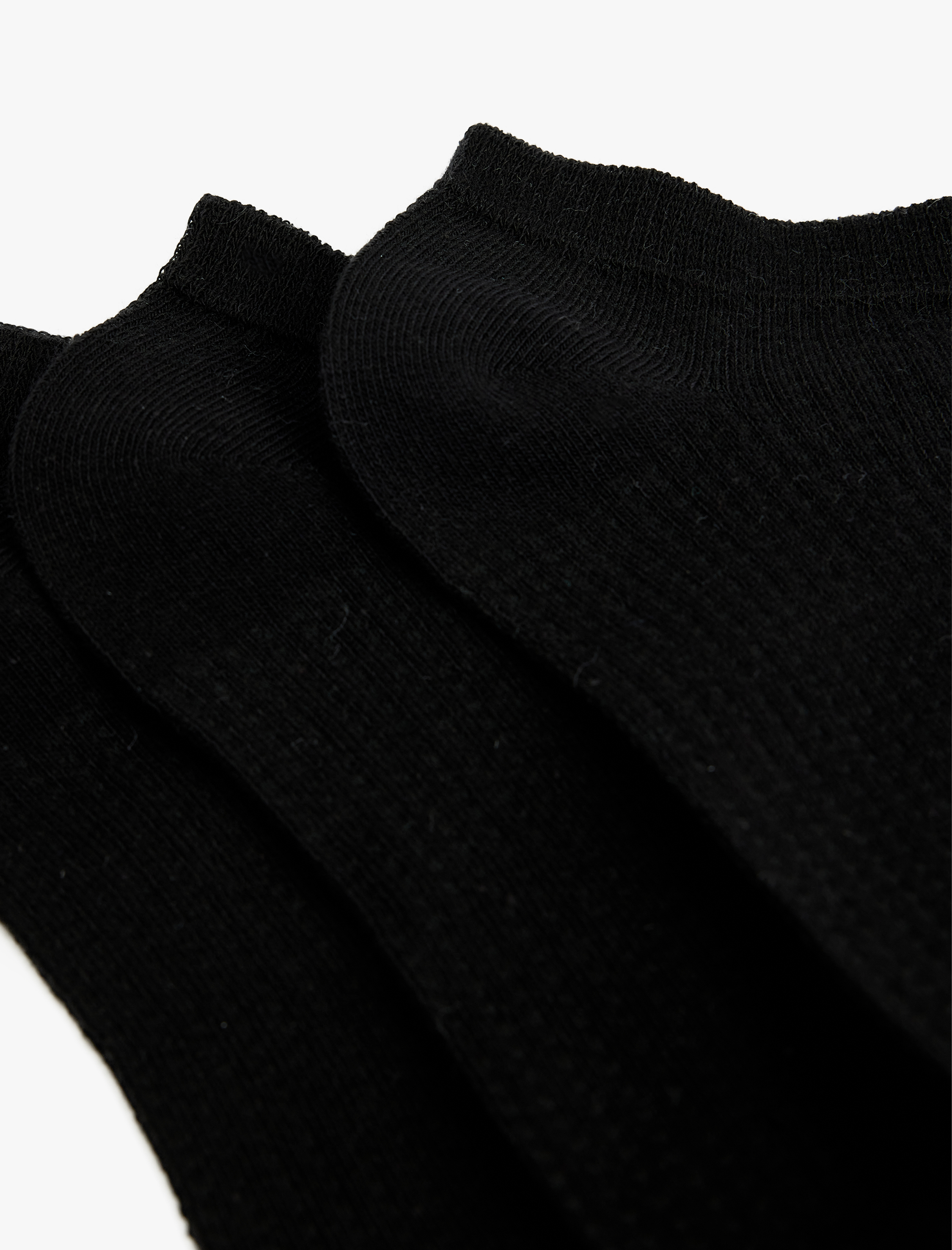  Kadın Pamuklu Basic 3'lü Patik Çorap Seti