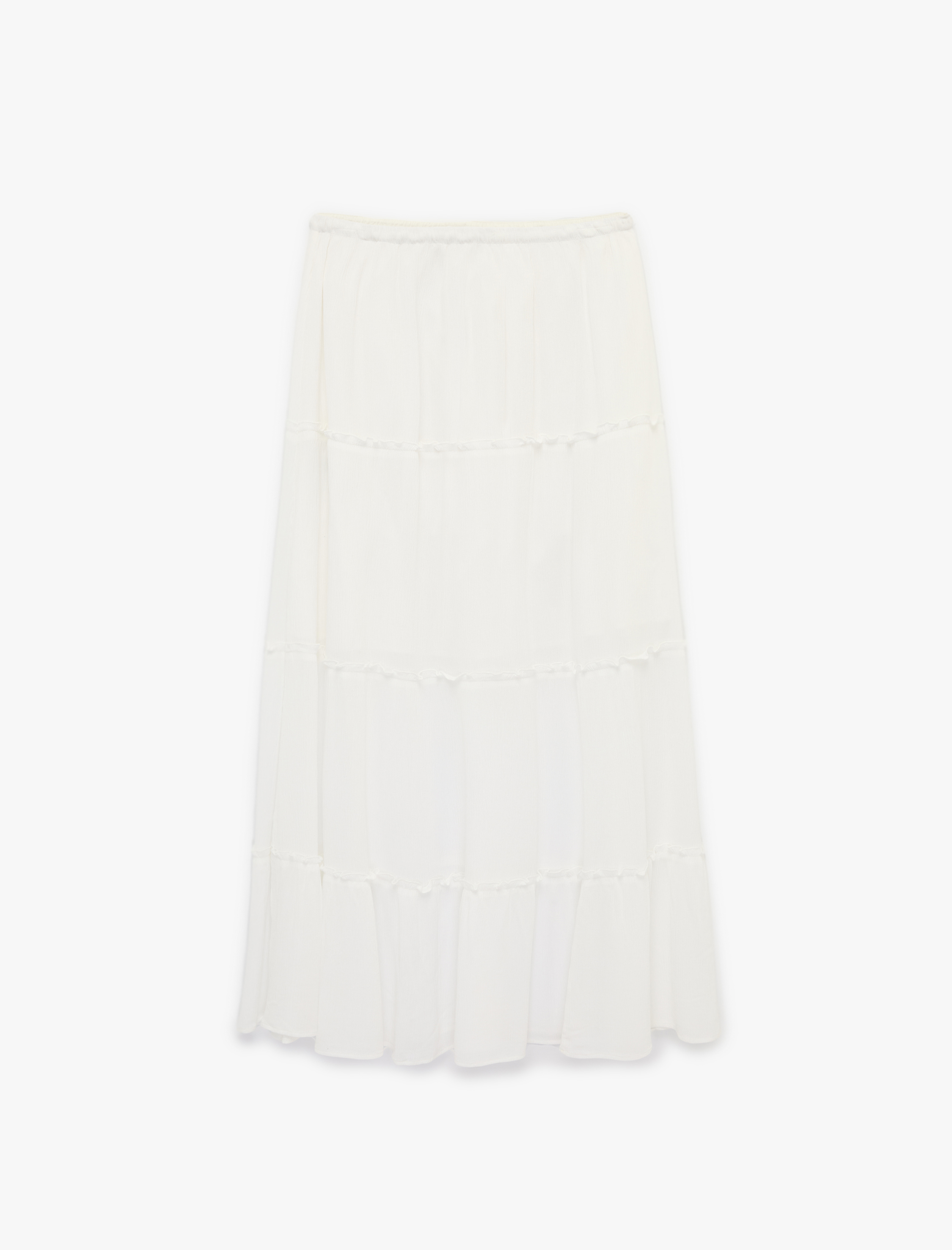   Rahat Kalıp Katlı Çan Kesim Midi Kloş Etek