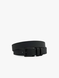 Dikdörtgen Tokalı Suni Deri Kemer