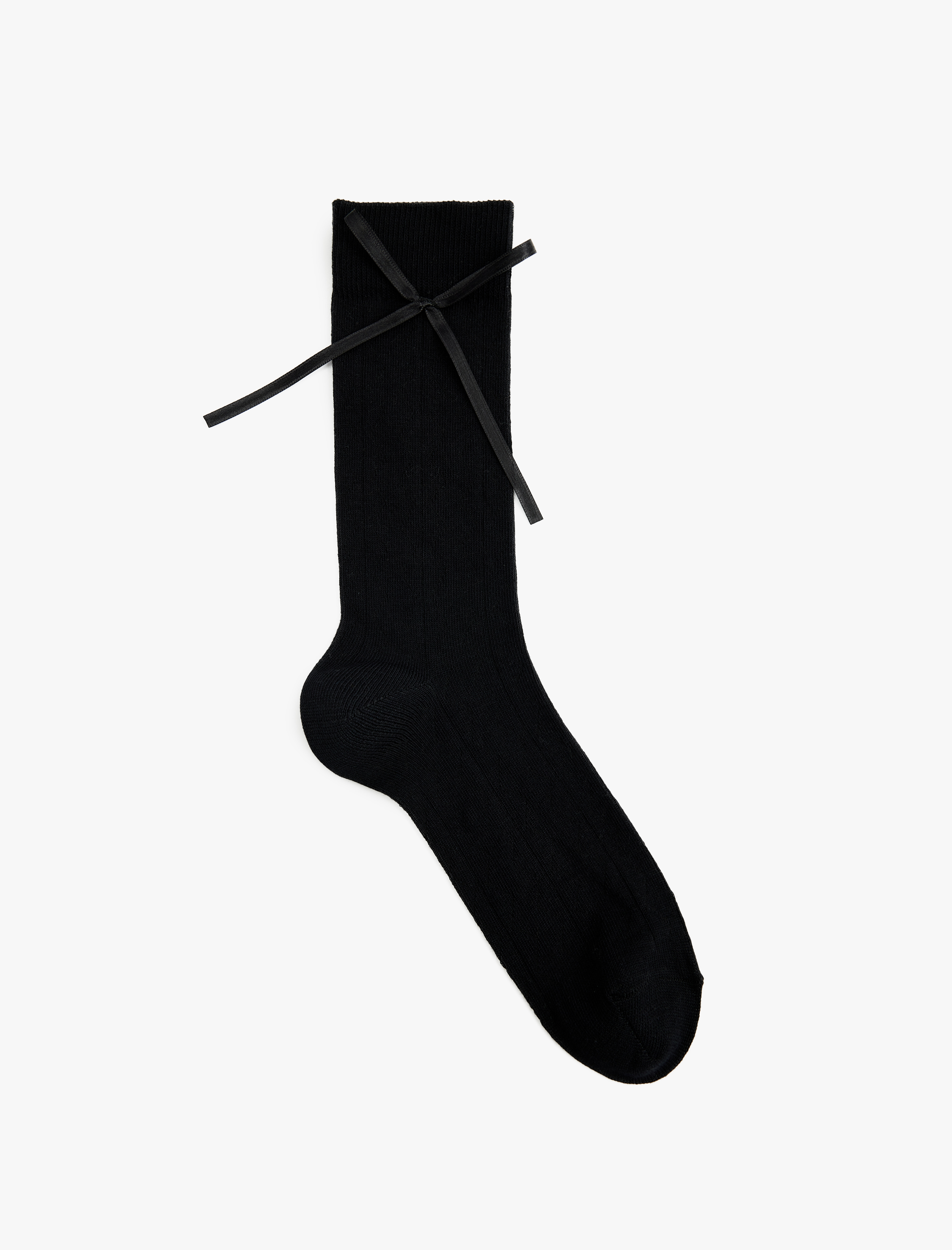  Kadın Pamuklu Fiyonklu Soket Çorap