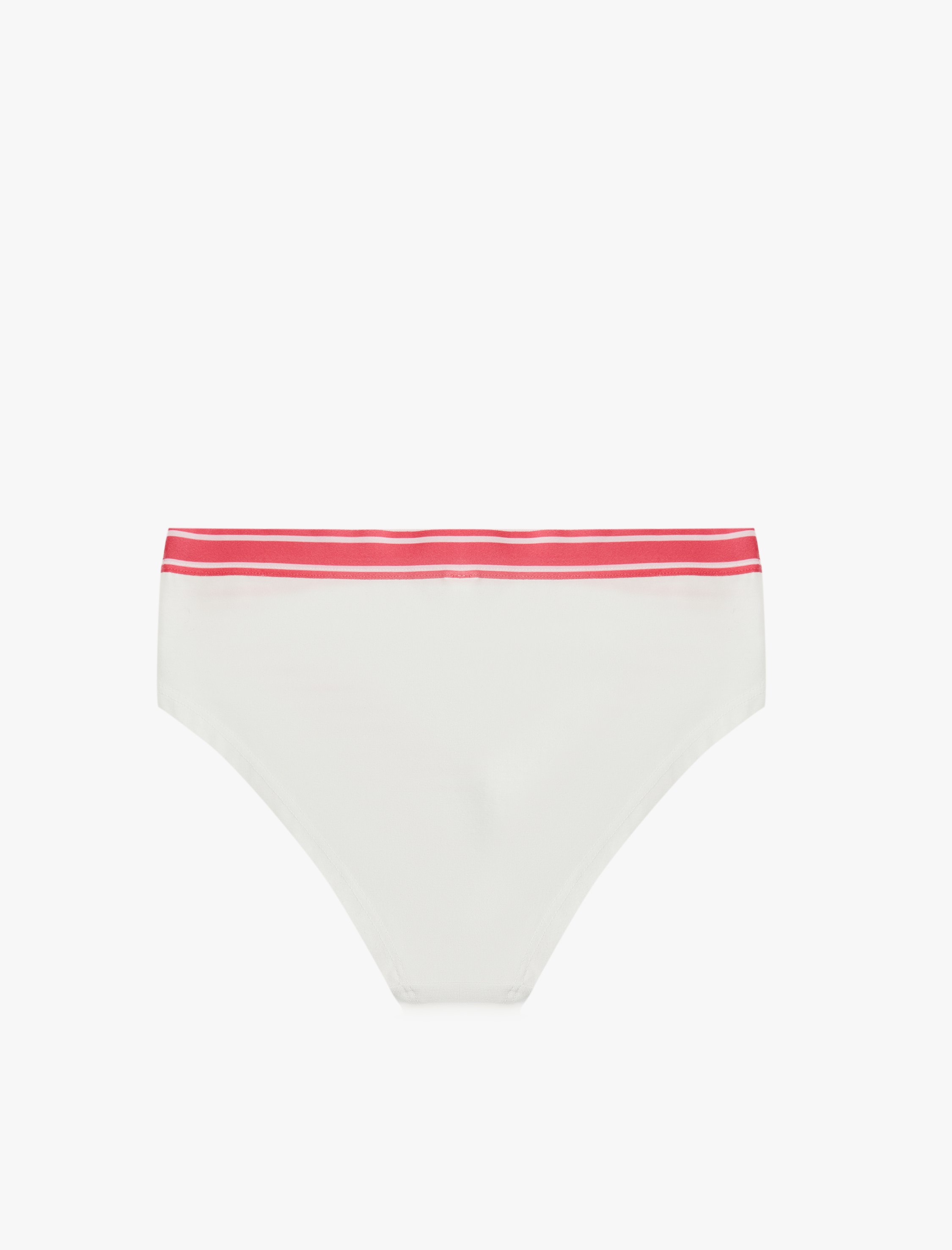   Rahat Kalıp Çizgili Pamuklu Baskılı Yüksek Bel Hipster Külot