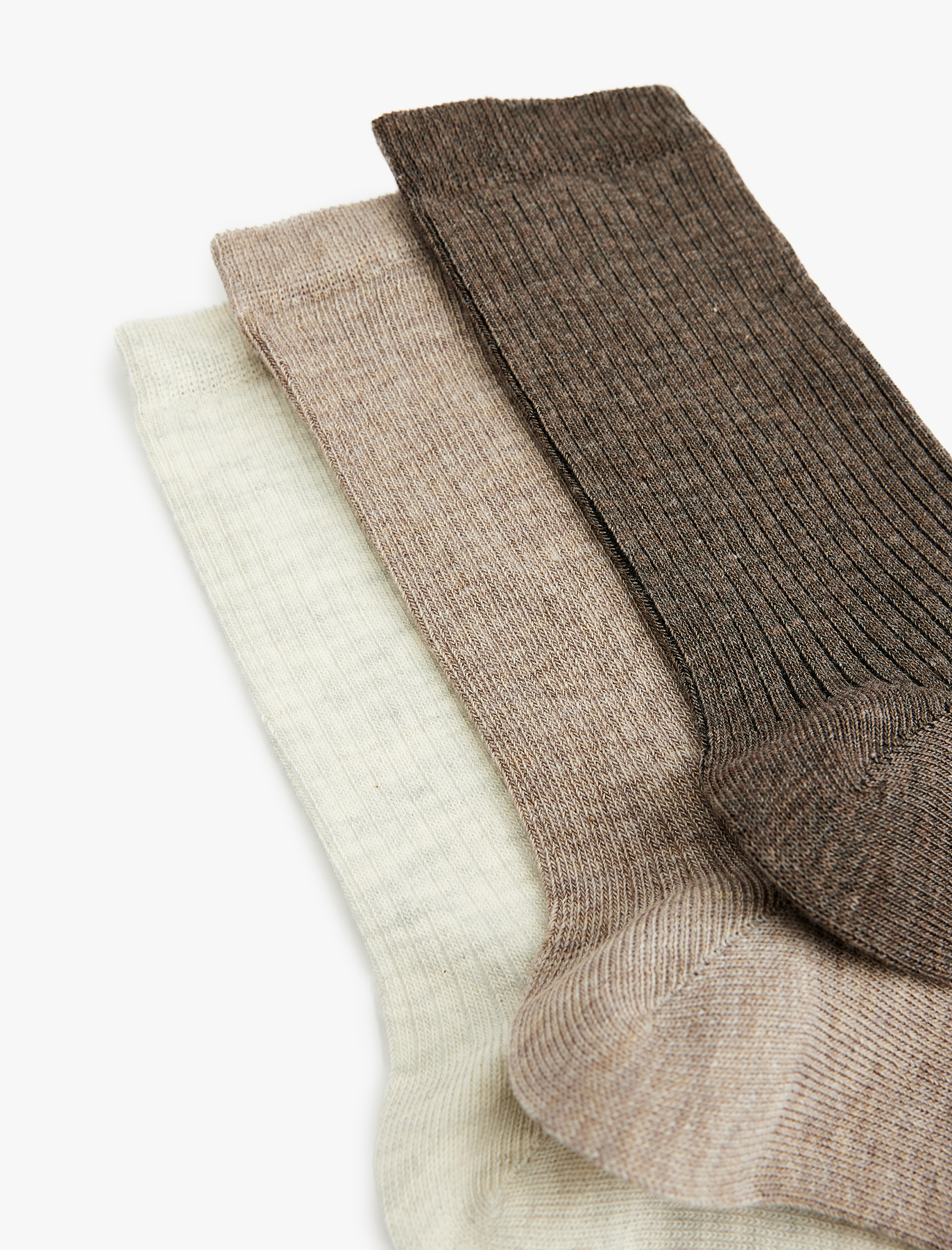  Kadın 3'lü Dokulu Soket Çorap Seti