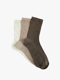3'lü Dokulu Soket Çorap Seti