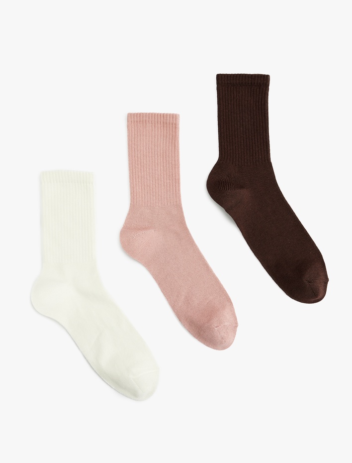 Kadın Çok Renkli 3'lü Soket Çorap Seti