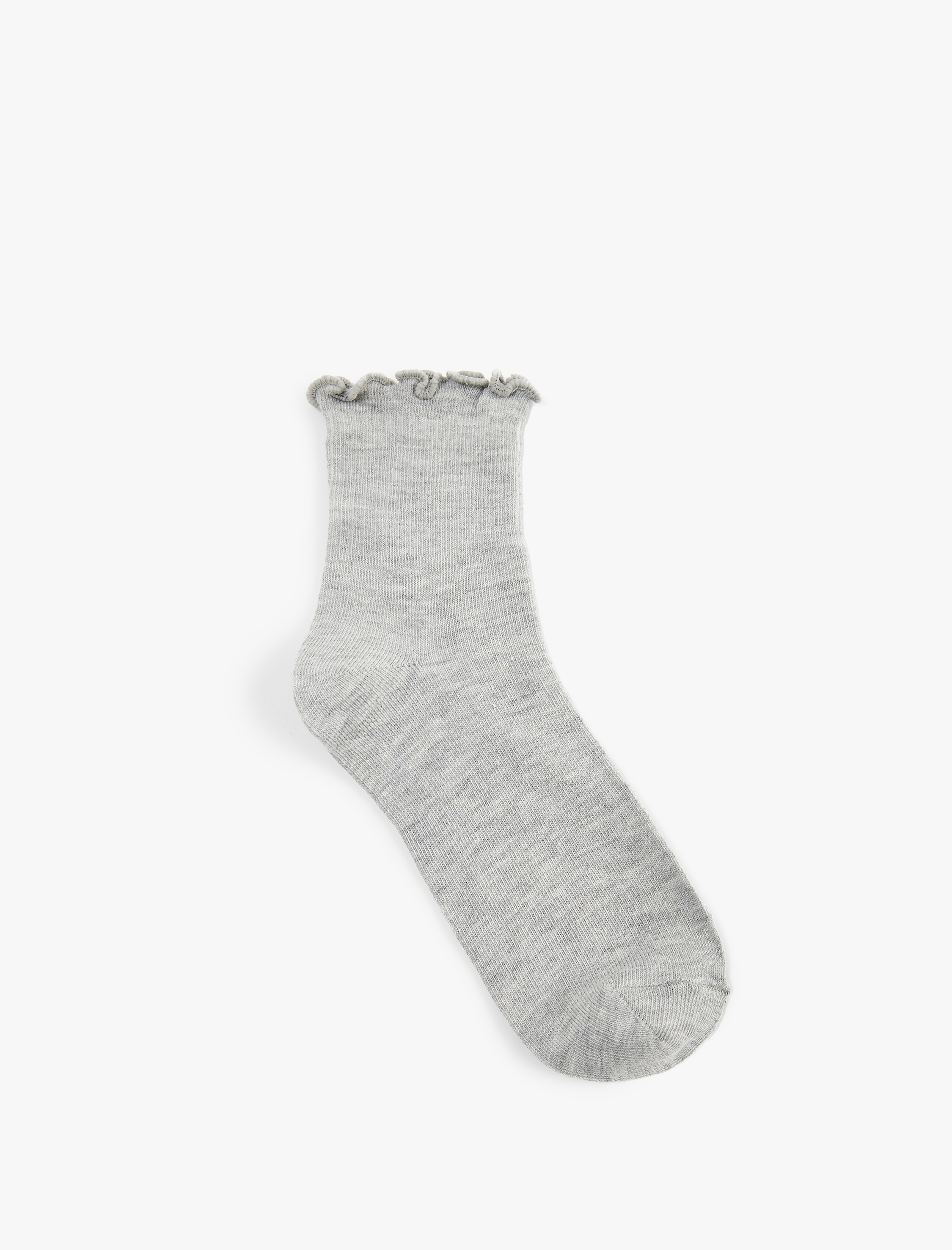  Kadın Fırfırlı Pamuklu Soket Çorap